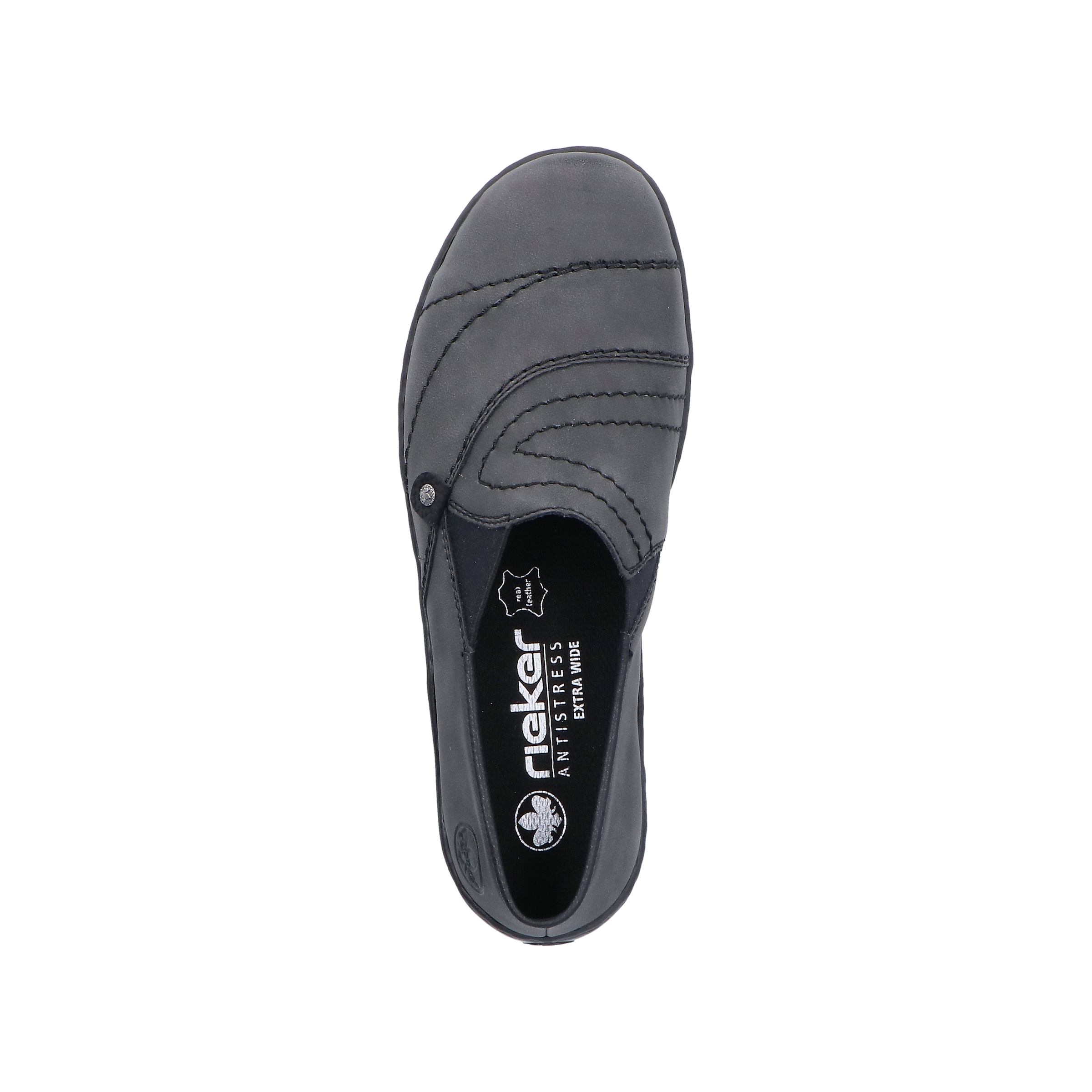 Rieker Slipper  demi-chaussure, chaussure à enfiler avec couture décorative et élastique