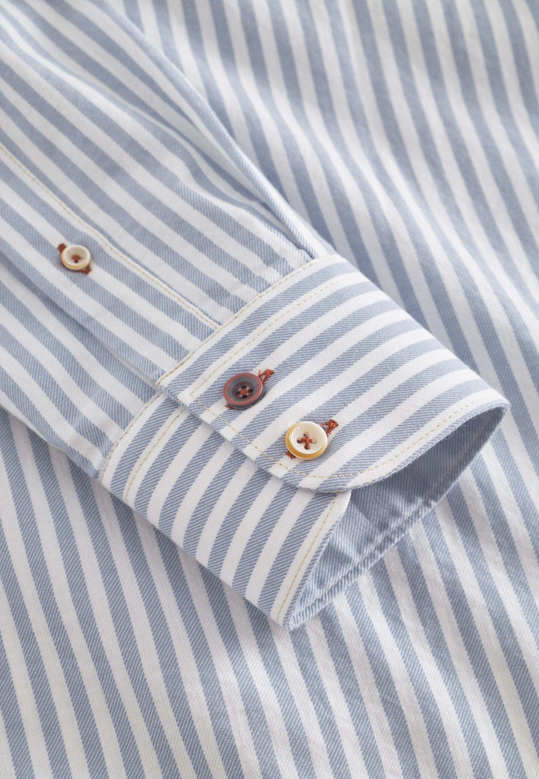 colours & sons Langarmhemd »colours & sons Langarmhemd Shirt Brushed Twill Stripes«