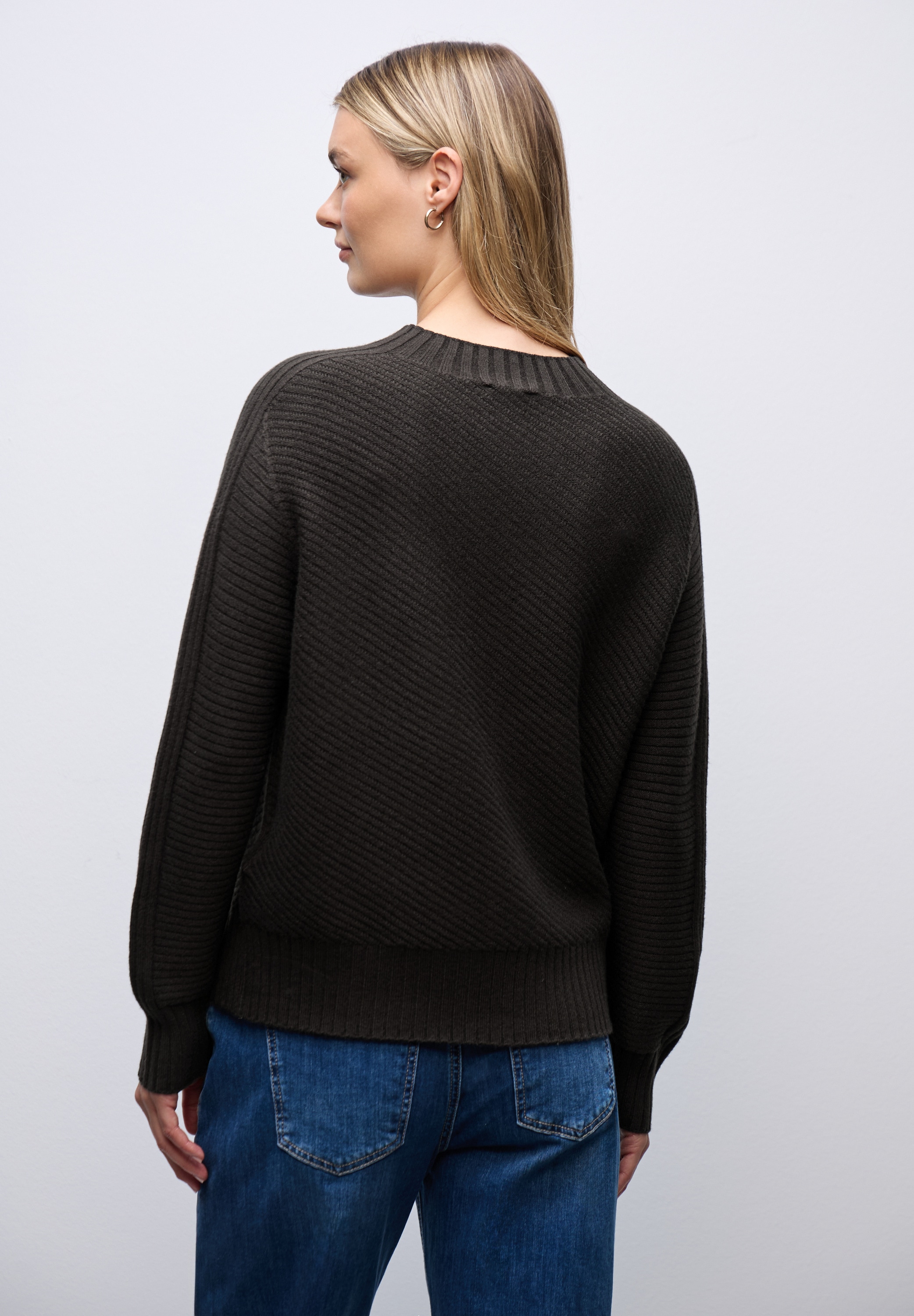 STREET ONE Pull en tricot mit Struktur und Stehkragen/Turtleneck