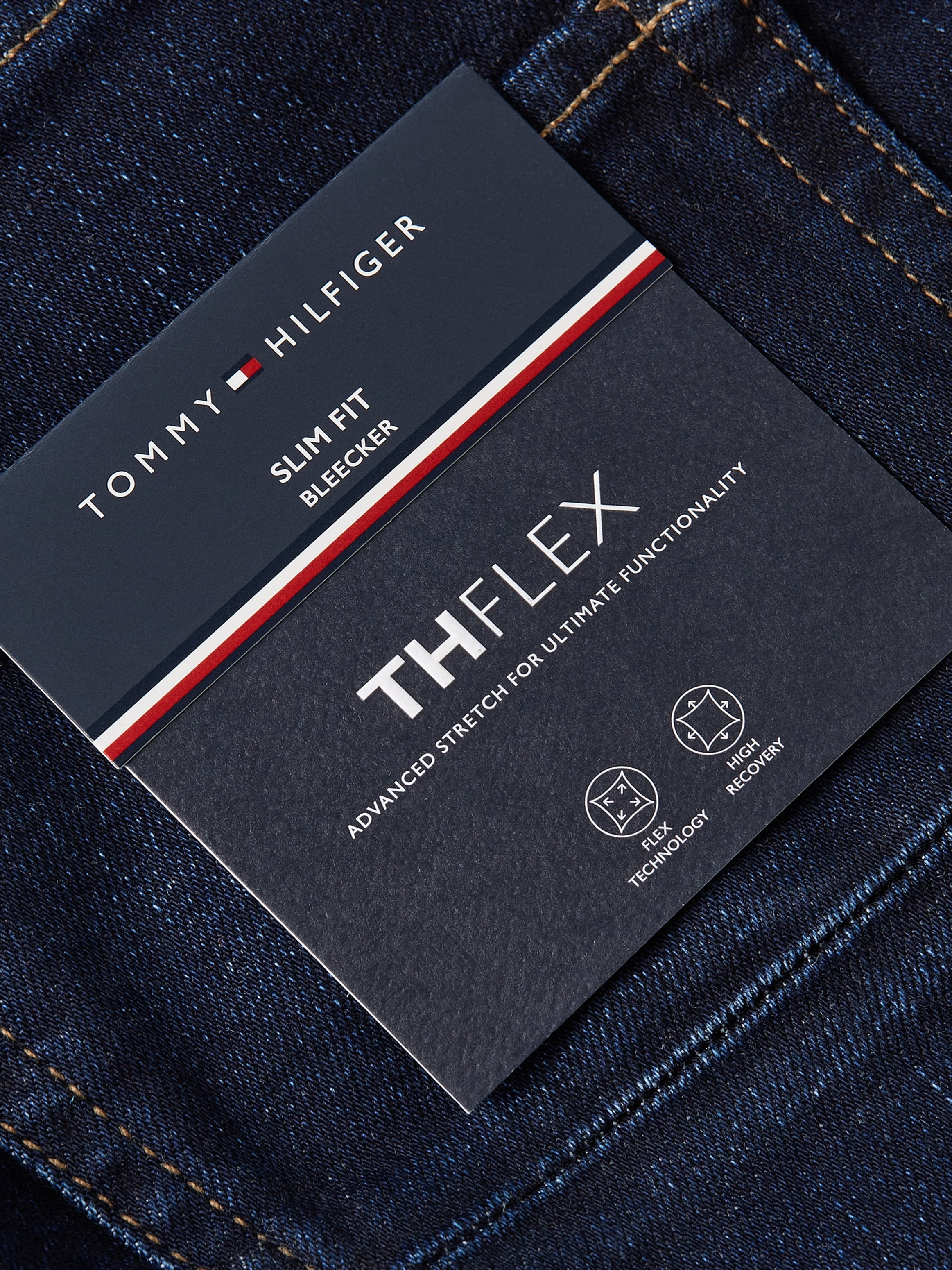 Tommy Hilfiger 5-Pocket-Jeans »SLIM BLEECKER PSTR«, mit Tommy Hilfiger Leder-Batch am hinteren Bundabschluss