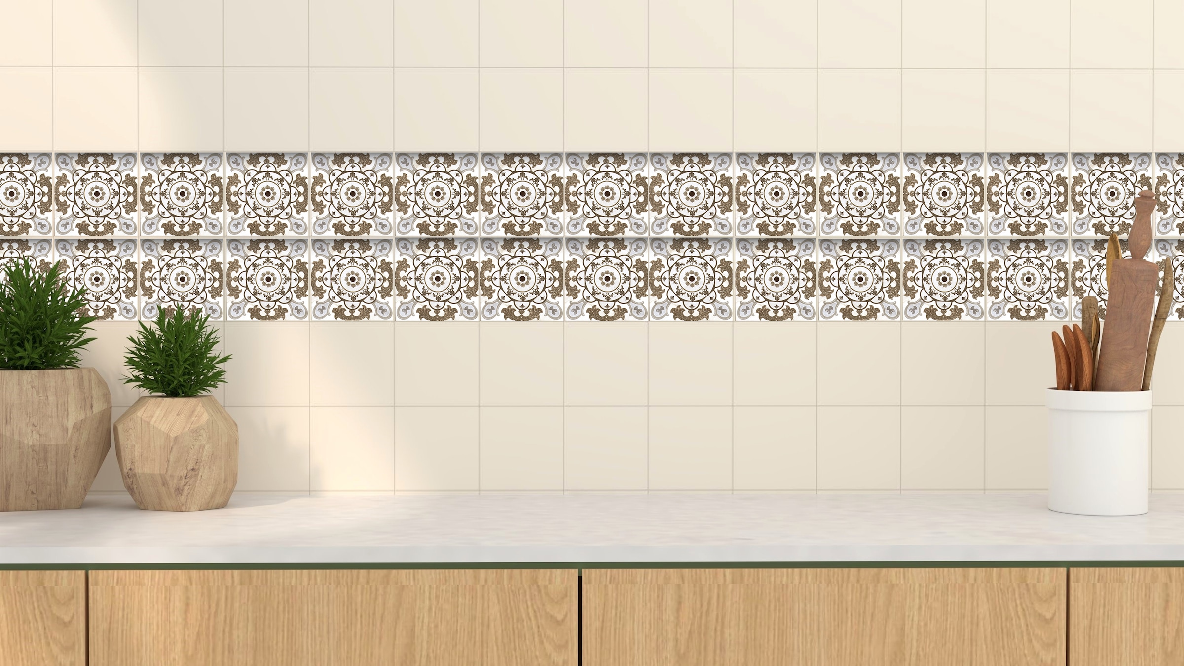 queence Autocollants pour carrelage »Mosaik Muster« Dalles autocollantes, autocollants, lot de 12