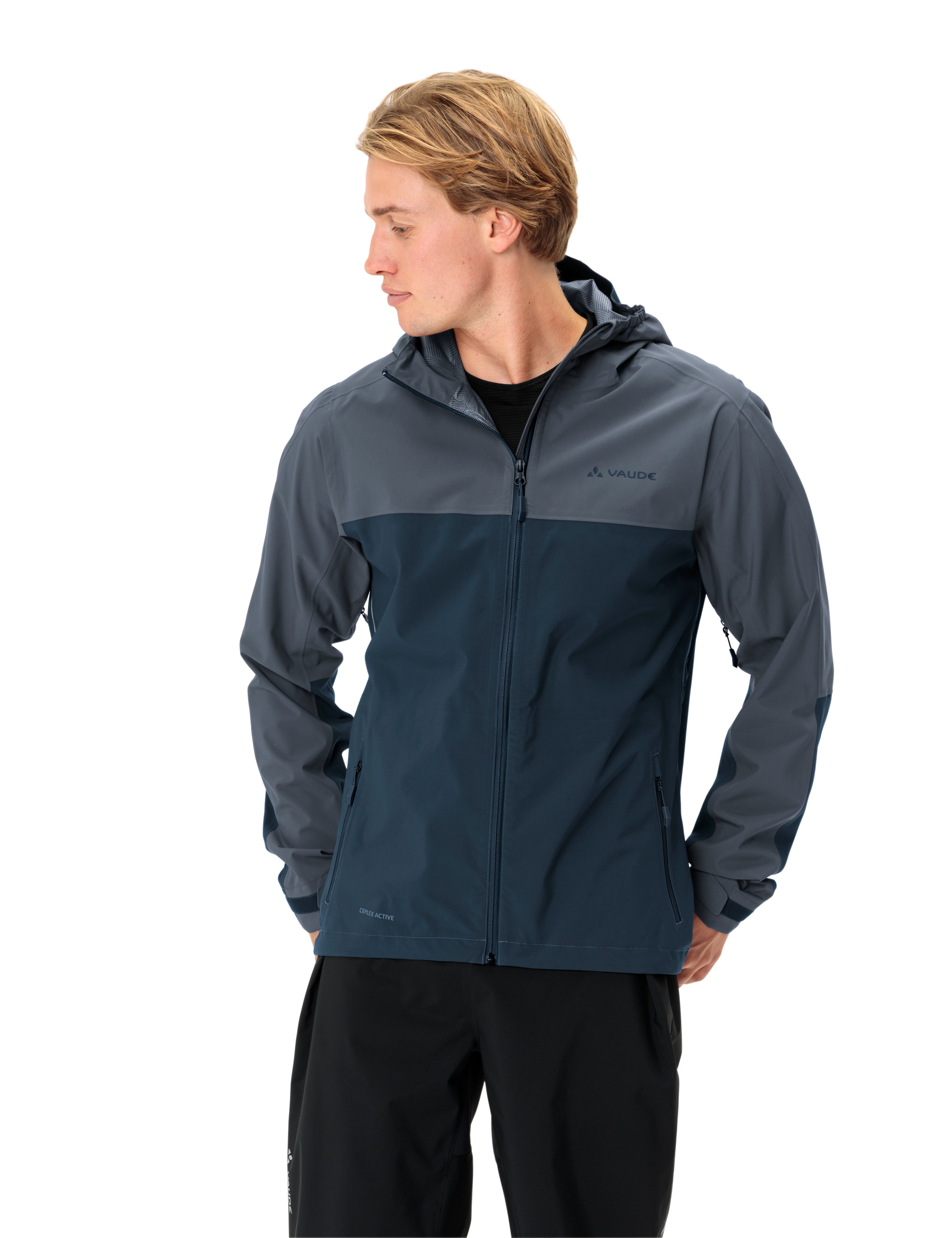 Image of VAUDE Regenjacke "MENS MOAB RAIN JACKET" wasserdicht, winddicht, atmungsaktiv, mit Reissverschluss