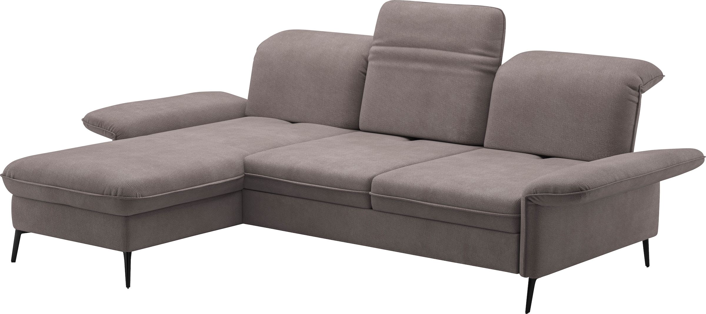 sit&more Ecksofa »Emely, inkl. Sitztiefenverstellung«, wahlweise mit Bettfunktion,Bettkasten,Kopf- & Armteilverstellung
