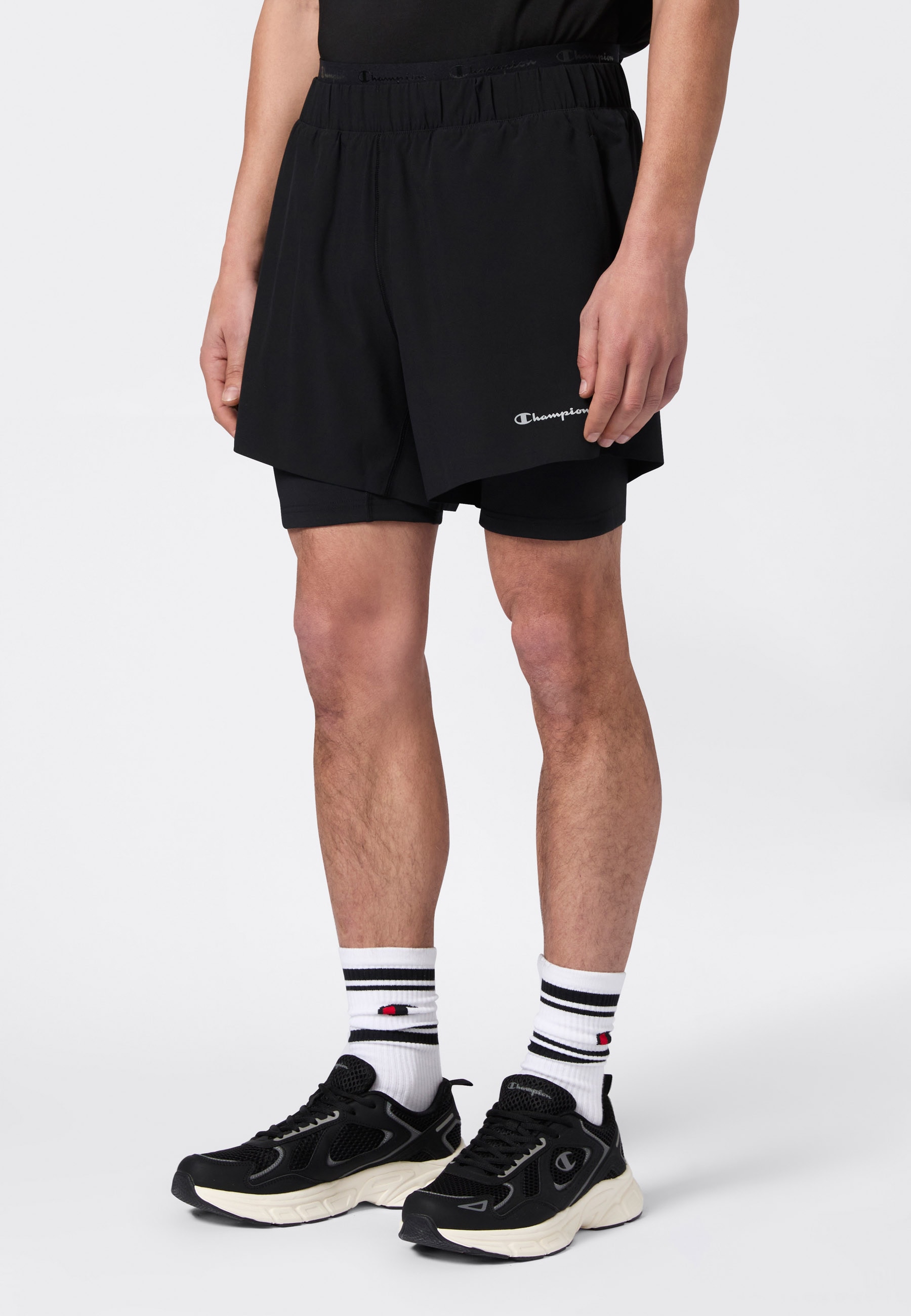 Image of Champion Trainingsshorts für Sportmode und aktive Freizeit, aus Polyester und Elasthan