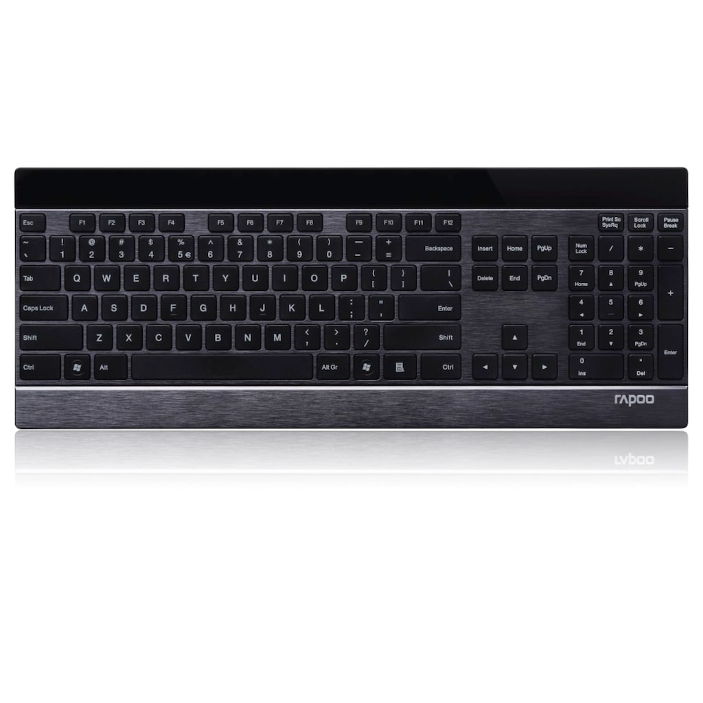 Rapoo Wireless-Tastatur »E9270P kabellose Tastatur, 5 GHz Verbindung«, (Lautstärkeregler-Ziffernblock)