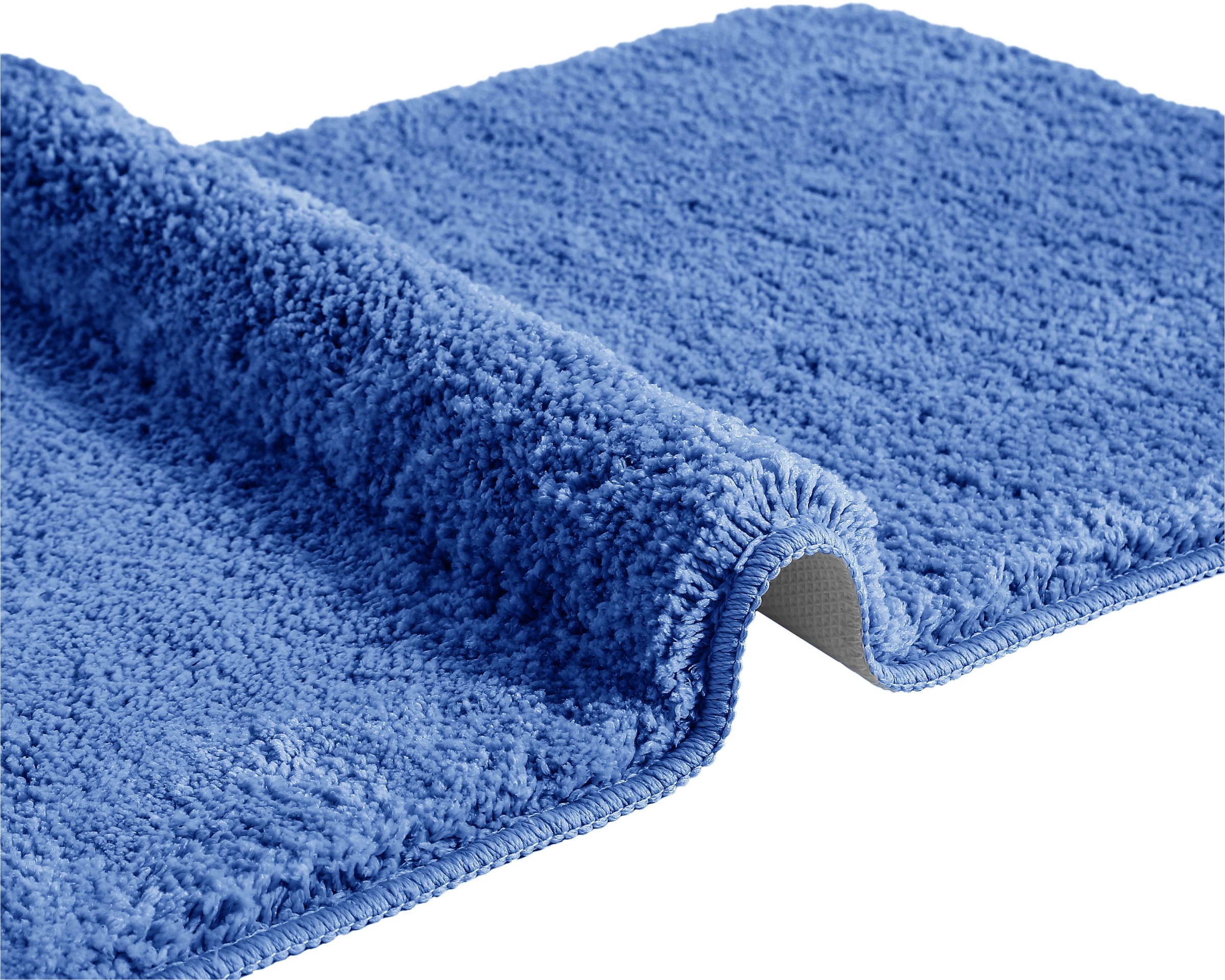 my home Badematte »Inga, Badezimmer Teppich, Badvorleger«, rutschhemmend beschichtet, schnell trocknend-strapazierfähig-fussbodenheizungsgeeignet, Badteppich, unifarben, weich, als halbrund und rechteckig erhältlich