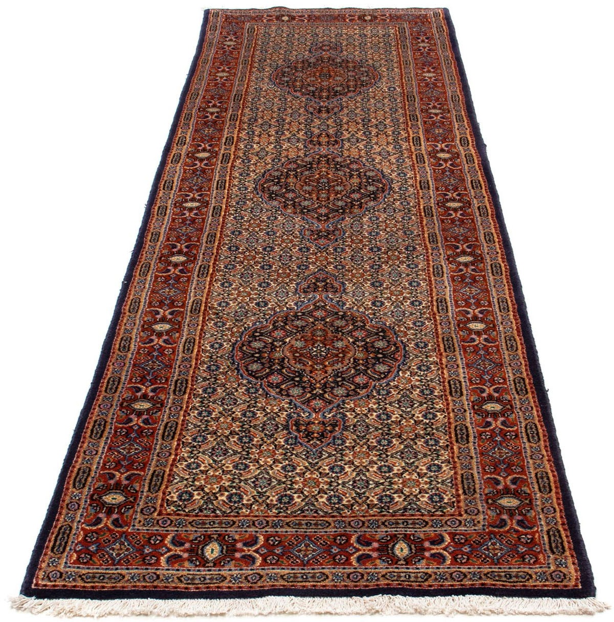 Image of morgenland Hochflor-Läufer »Moud Medaillon Beige 294 x 75 cm«, rechteckig, 1 mm Höhe, Handgeknüpft bei Ackermann Versand Schweiz