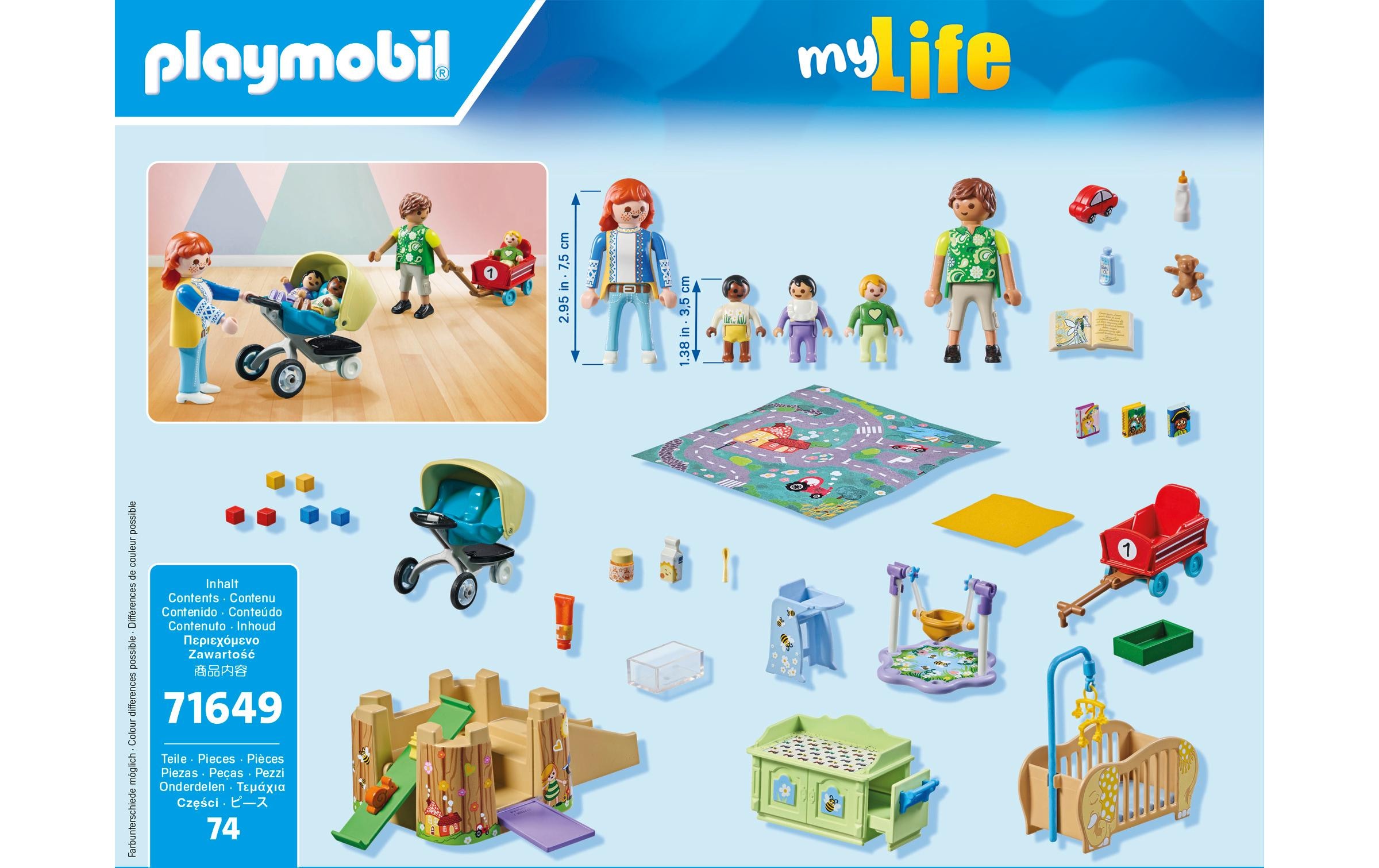 Playmobil® Spielbausteine »My Life Krabbelgruppe 71649«, (74 St.)