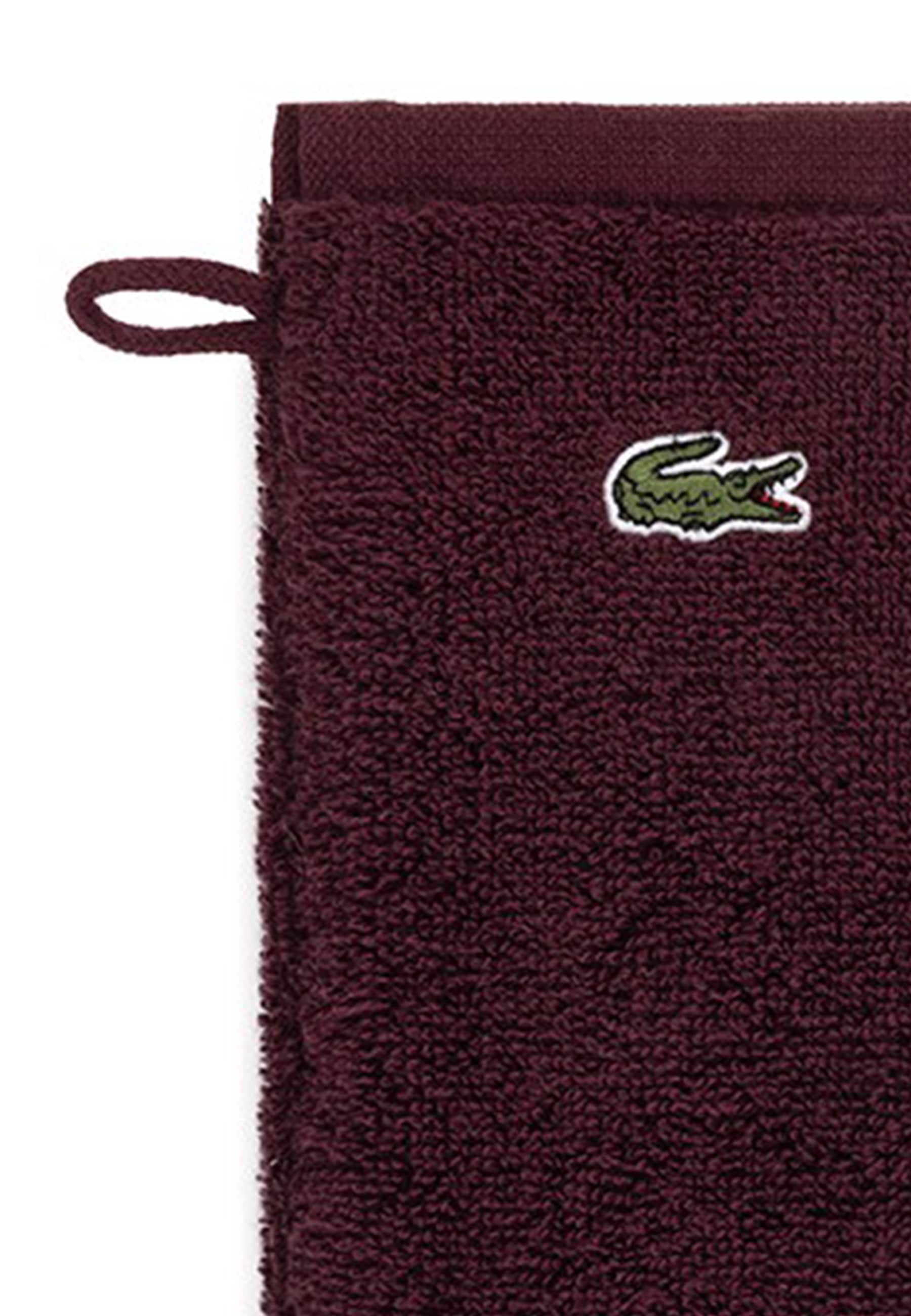 Lacoste Gant de toilette »LLECROCO« avec applications d'étiquettes