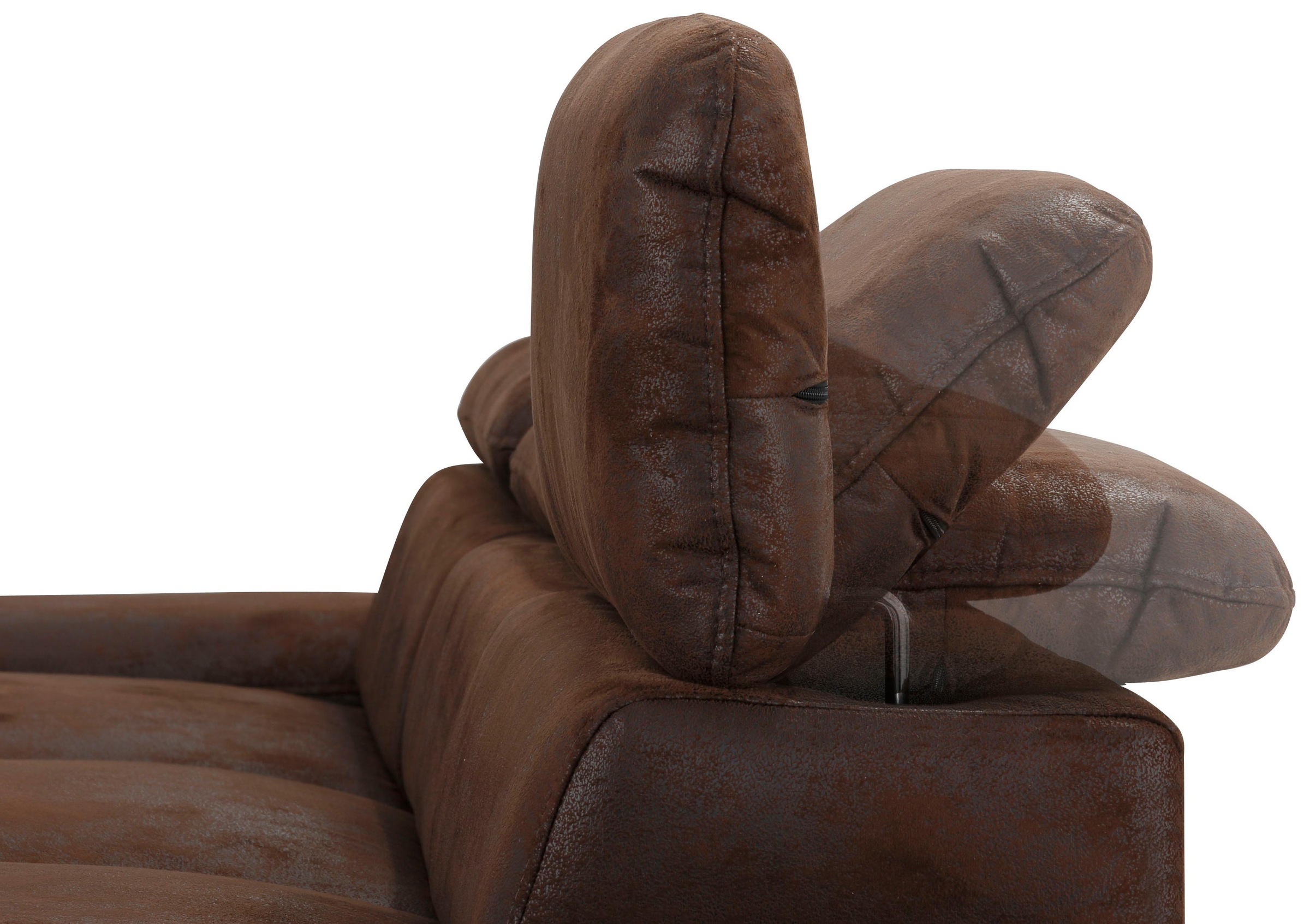 GOODproduct Canapé d'angle »Alberto L-Form« avec réglage de la tête, au choix fonction couchage