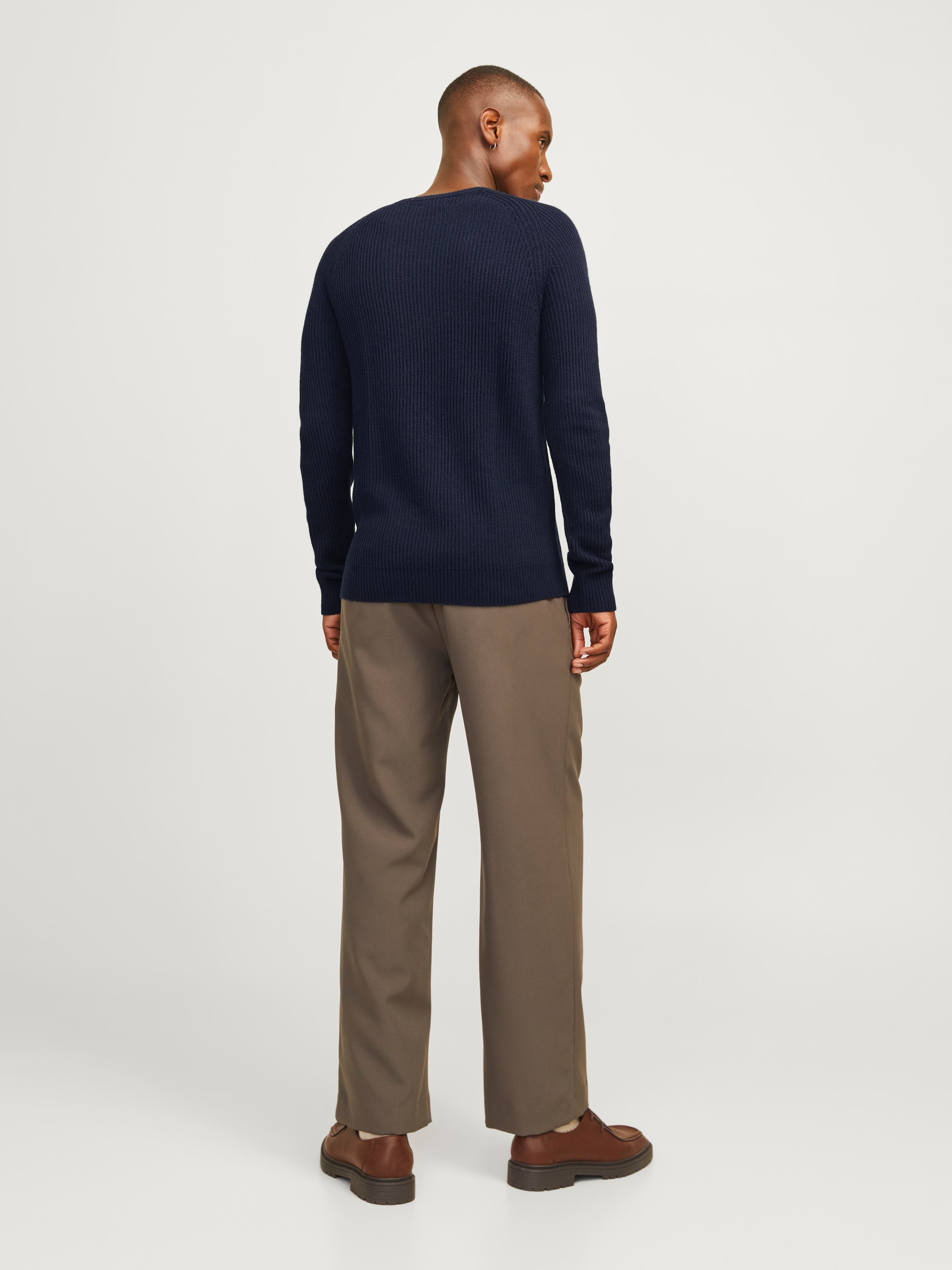 Jack & Jones Rundhalspullover »JJPANNEL KNIT CREW NECK AW24«