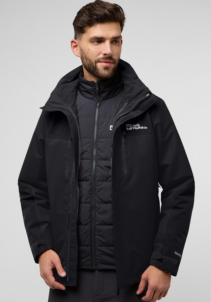 Jack Wolfskin 3-in-1-Funktionsjacke »JASPER 3IN1 JKT M«, mit Kapuze