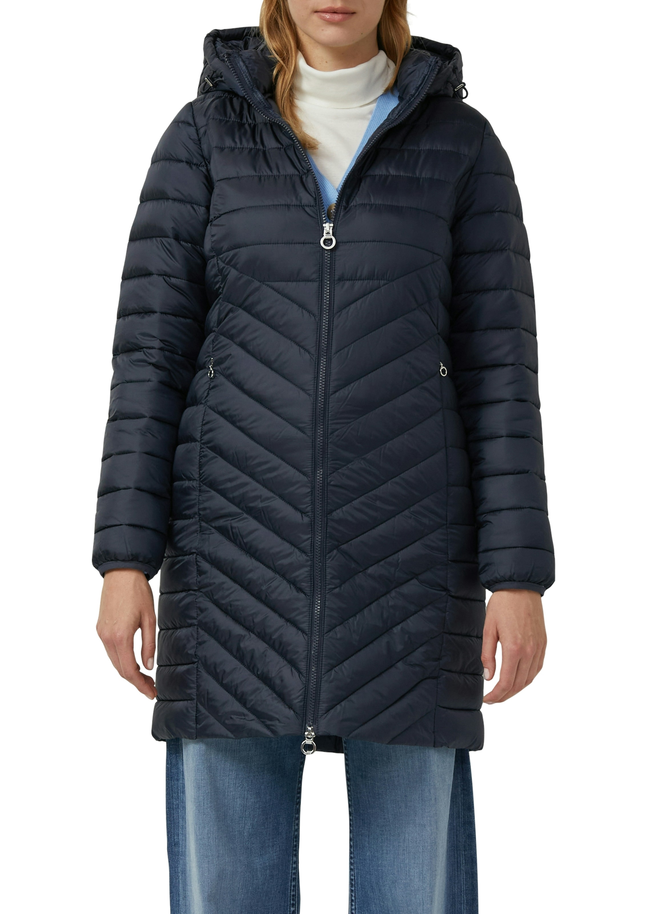 s.Oliver Manteau matelassé en coupe slim fit, capuche amovible