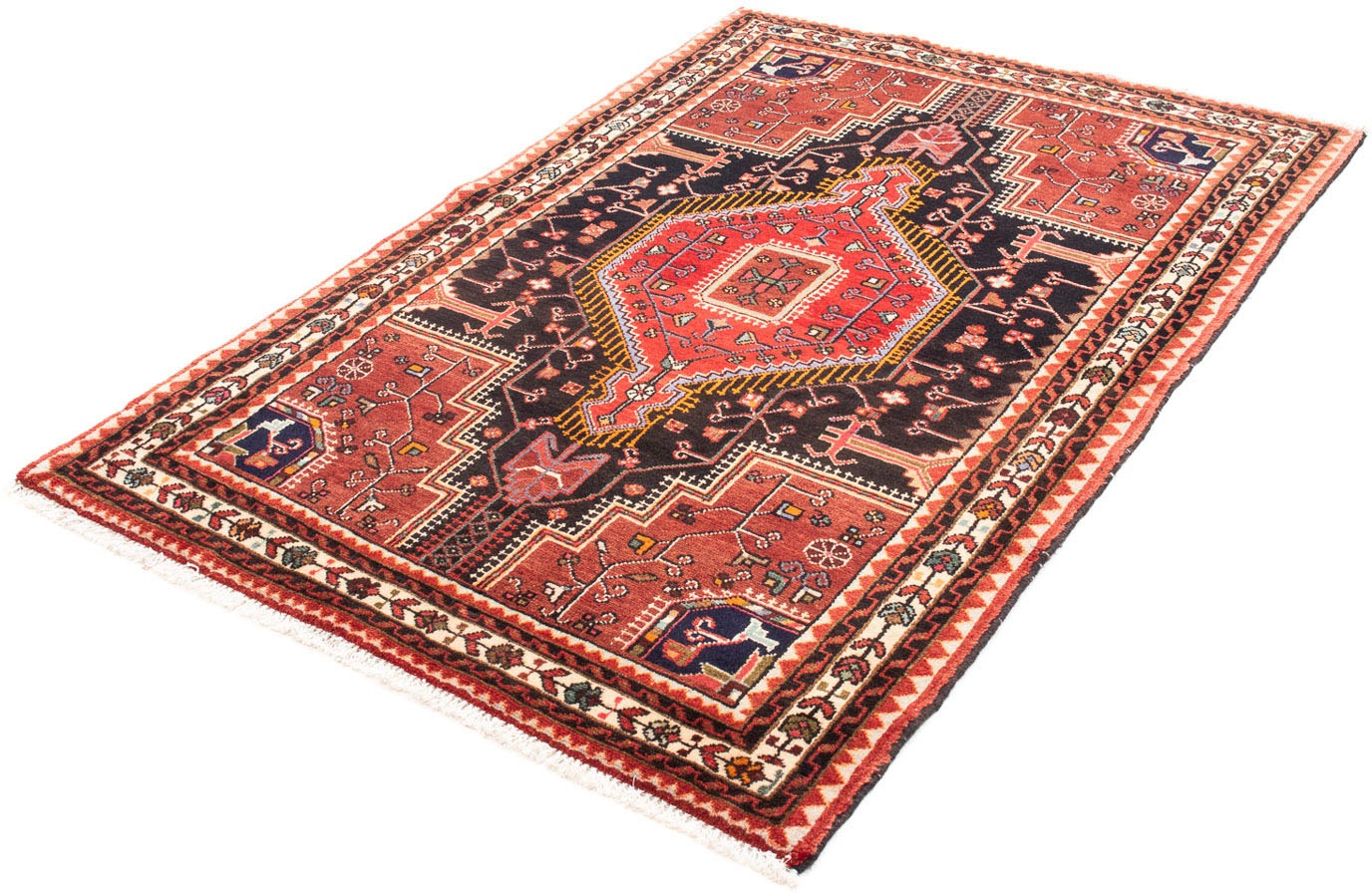 Image of morgenland Orientteppich »Perser - Nomadic - 162 x 110 cm - dunkelblau«, rechteckig, 10 mm Höhe, Wohnzimmer, Handgeknüpft, Einzelstück mit Zertifikat bei Ackermann Versand Schweiz