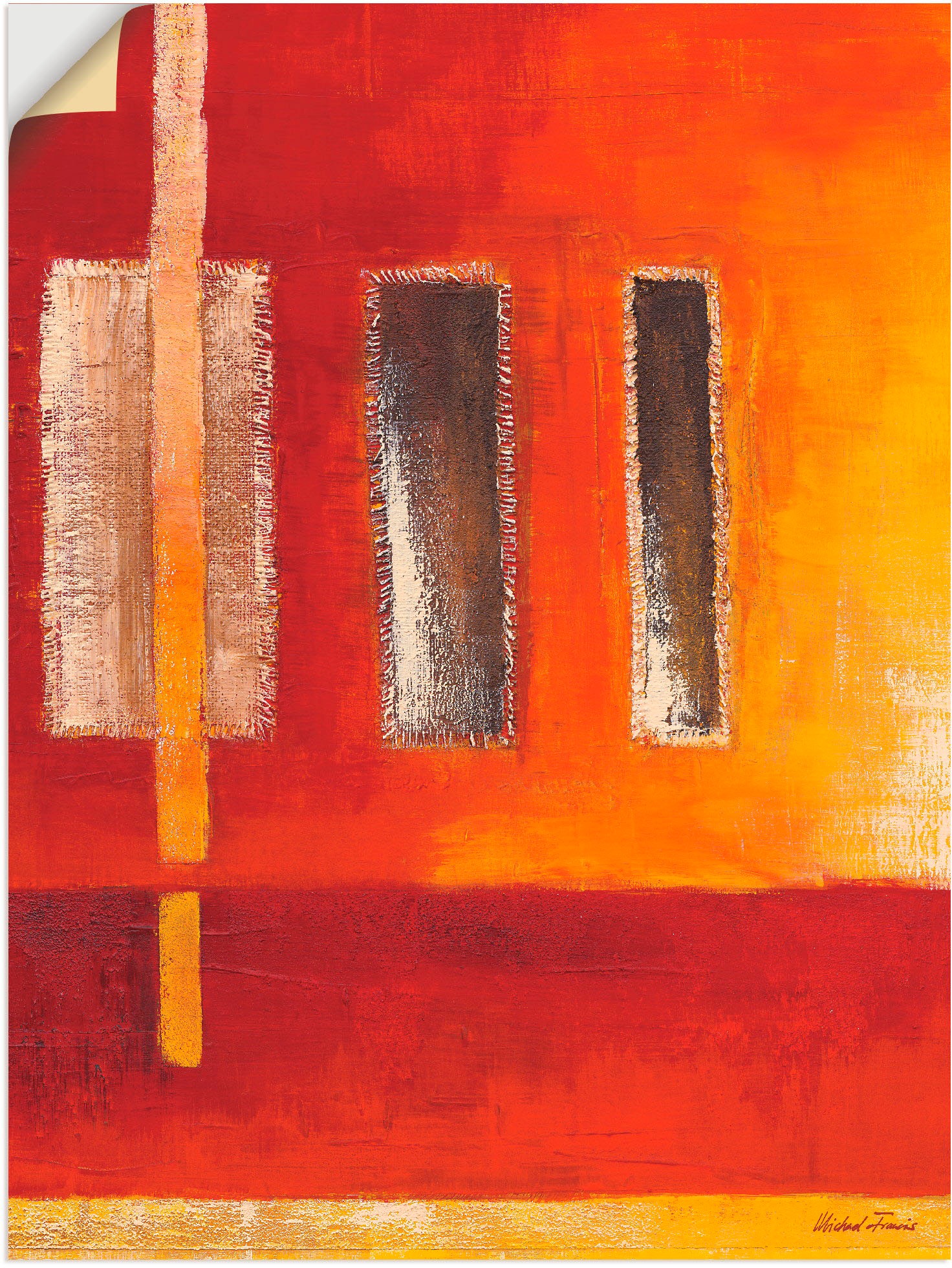 Image of Artland Wandbild »Felder I - Abstrakt«, Muster, (1 St.), in vielen Grössen & Produktarten - Alubild / Outdoorbild für den Aussenbereich, Leinwandbild, Poster, Wandaufkleber / Wandtattoo auch für Badezimmer geeignet bei Ackermann Versand Schweiz