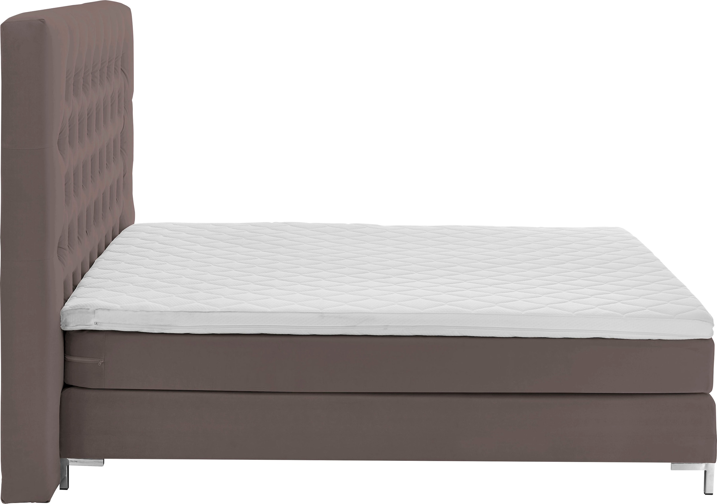 ATLANTIC home collection Boxspringbett »Ronja«, mit Topper und extra hohem Kopfteil