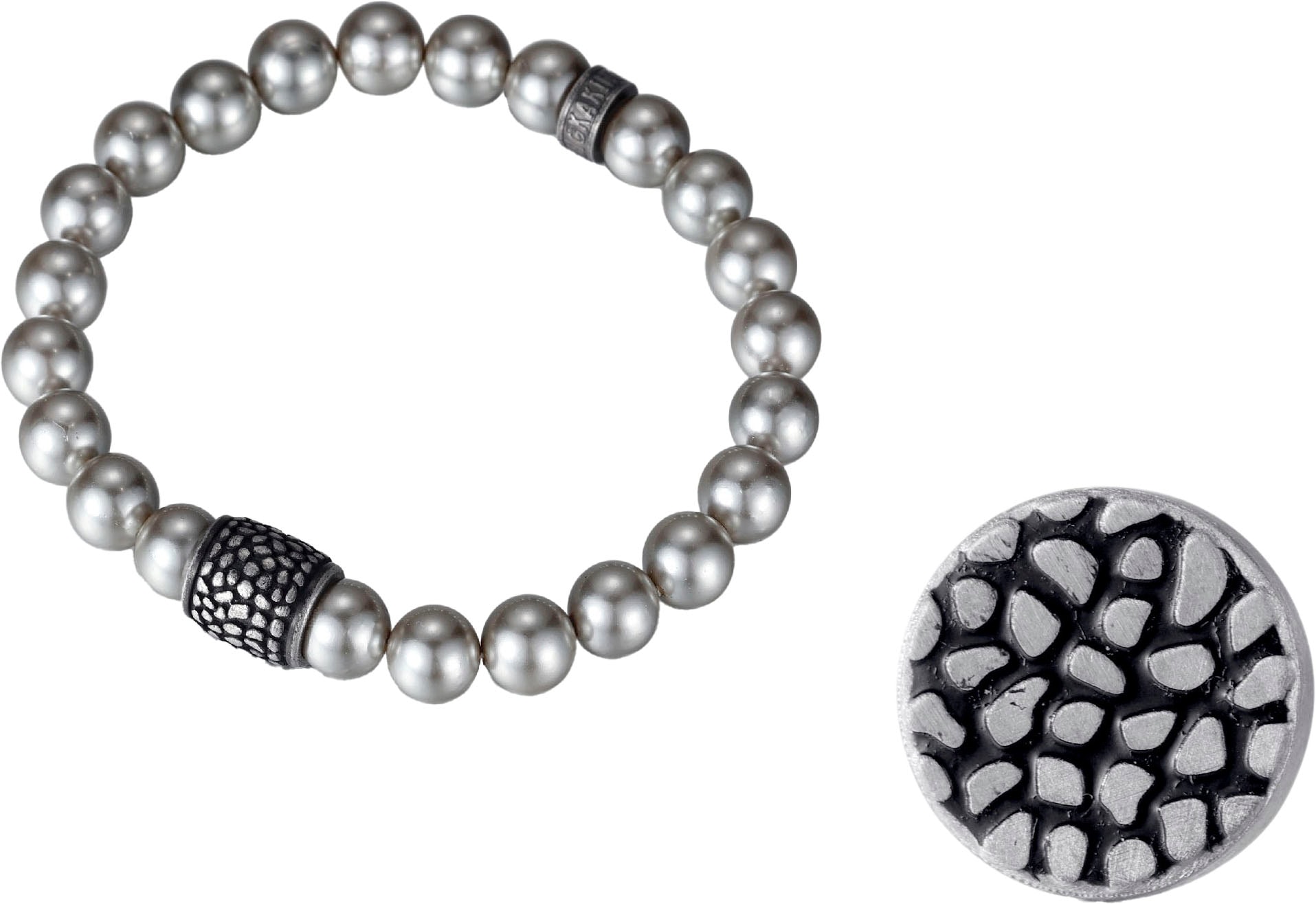 Image of Kingka Schmuckset "Mulitpack Schmuck Geschenk Edelstahl Armband Ohrstecker" (Set, 2 Stk. tlg.) mit Muschelperlen