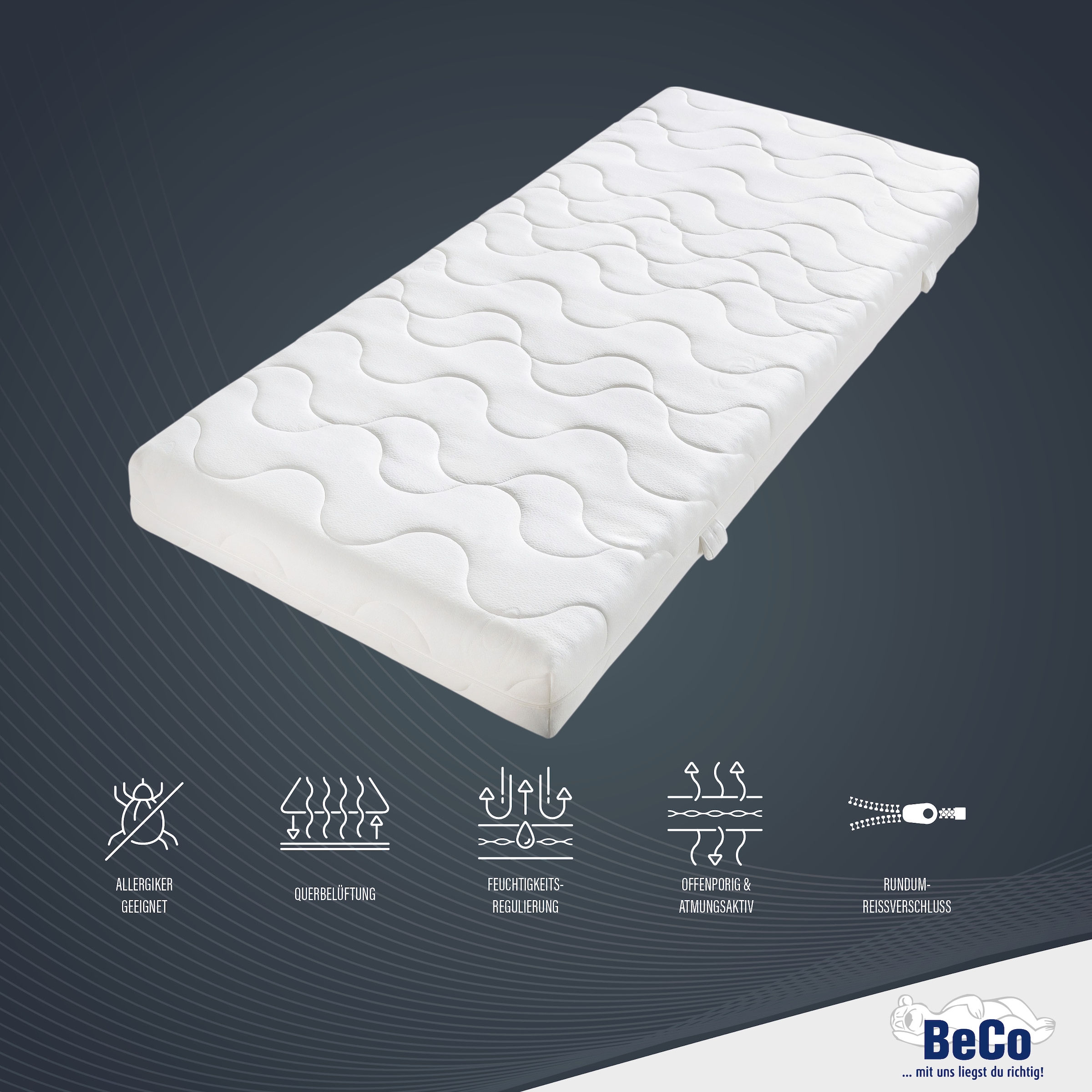 Beco Matelas mousse confort »Double Deluxe Matratze 20, Matratze in 90x200 cm und weiteren Grössen« 20 cm hoch Raumgewicht: 28 kg/m³ 1 cuis tlg. matelas testé par TÜV Süd*, plus de 2 000 avis 5 étoiles !