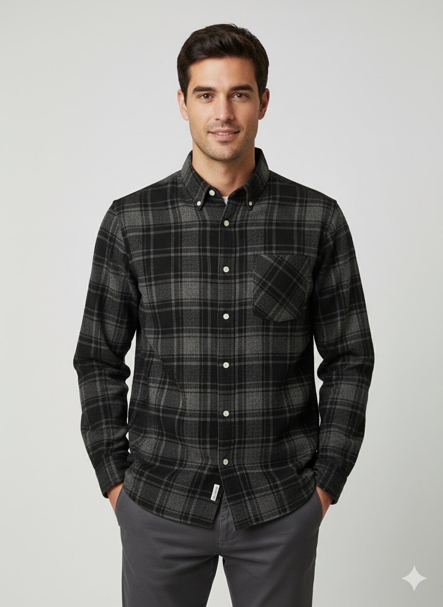 SELECTED HOMME Langarmhemd »SLHREGNOAH BRUSHED LS SHIRT D«