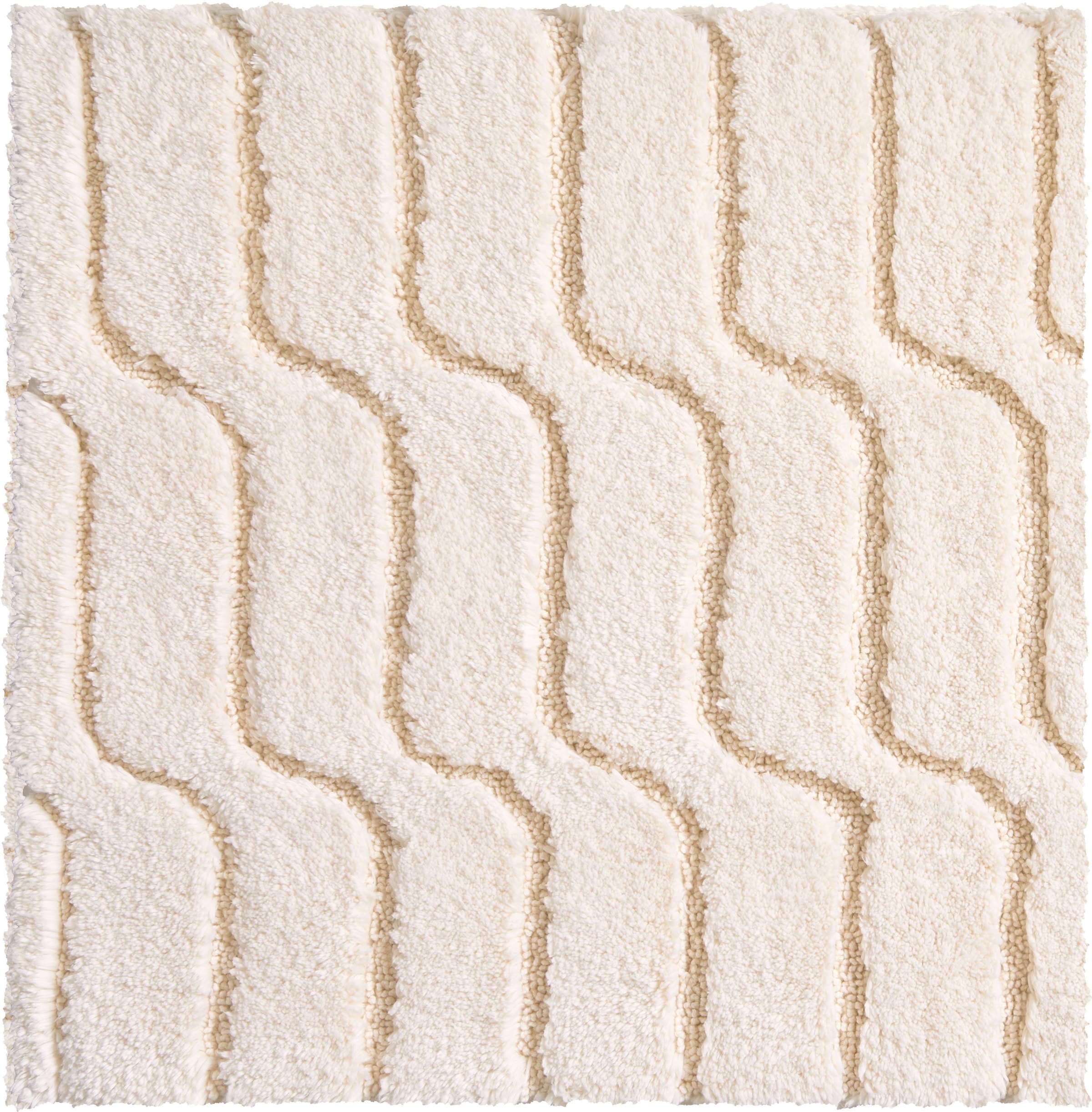 Grund Badematte »Vogue«, rutschhemmend beschichtet, fussbodenheizungsgeeignet, dichter Flor, Hoch-Tief-Effekt, Wellen-Design