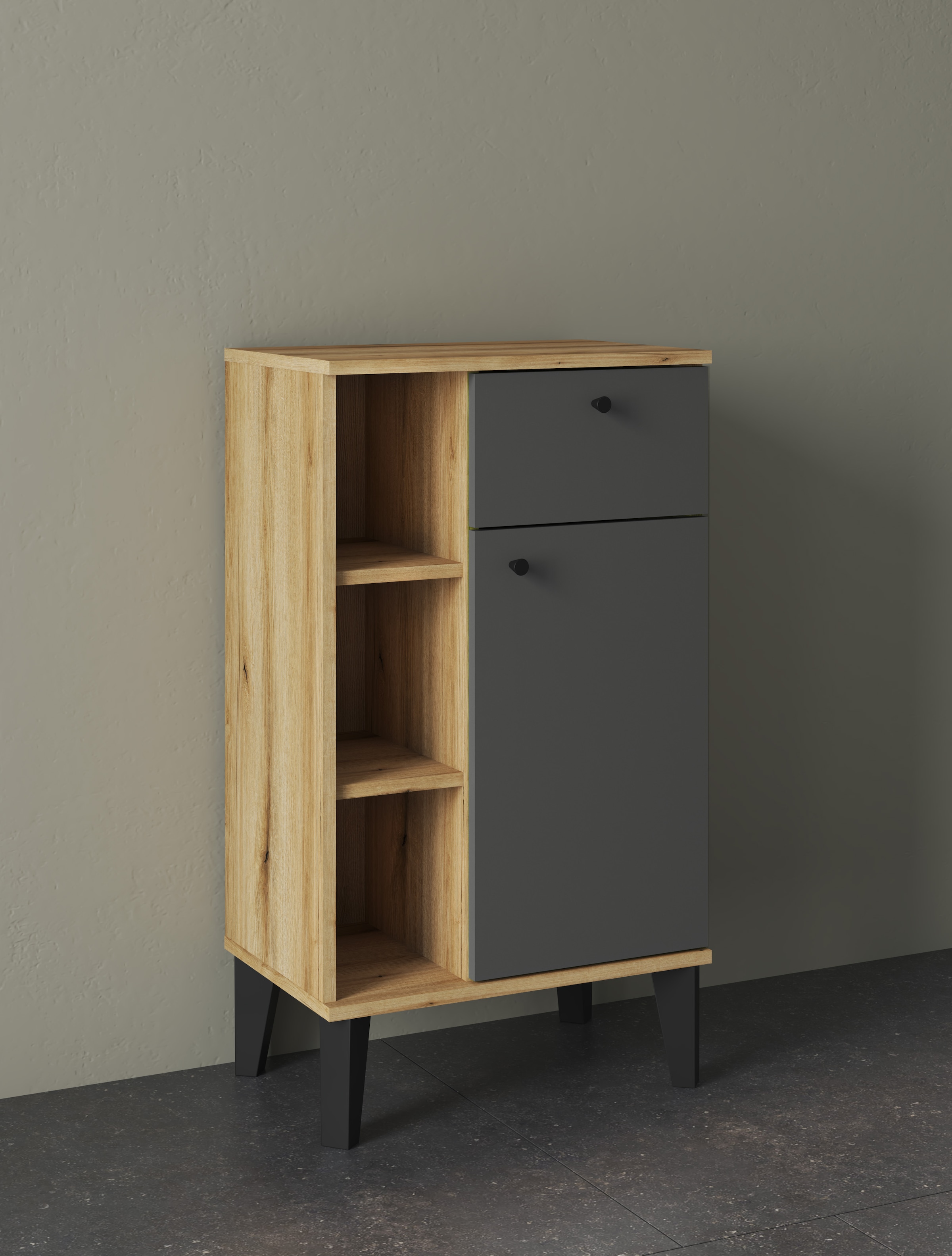 INOSIGN Badmöbel-Set »OSLO, Bad im skandinavischen Design, 5-teiliges Badezimmer« Set, 5 Stk. tlg.