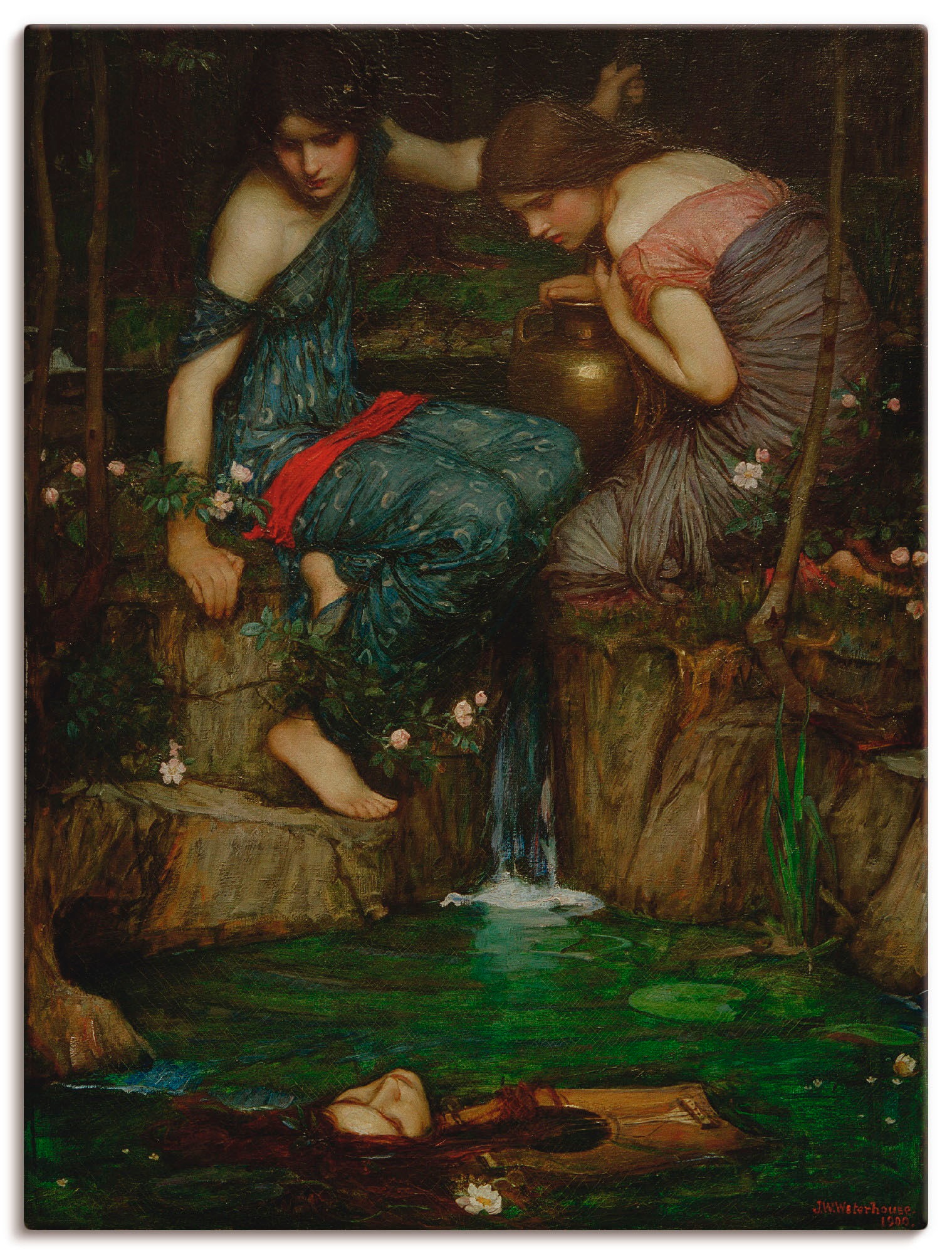 Image of Artland Wandbild »Die Nymphen finden das Haupt des Orpheus«, klassische Fantasie, (1 St.), in vielen Grössen & Produktarten -Leinwandbild, Poster, Wandaufkleber / Wandtattoo auch für Badezimmer geeignet bei Ackermann Versand Schweiz