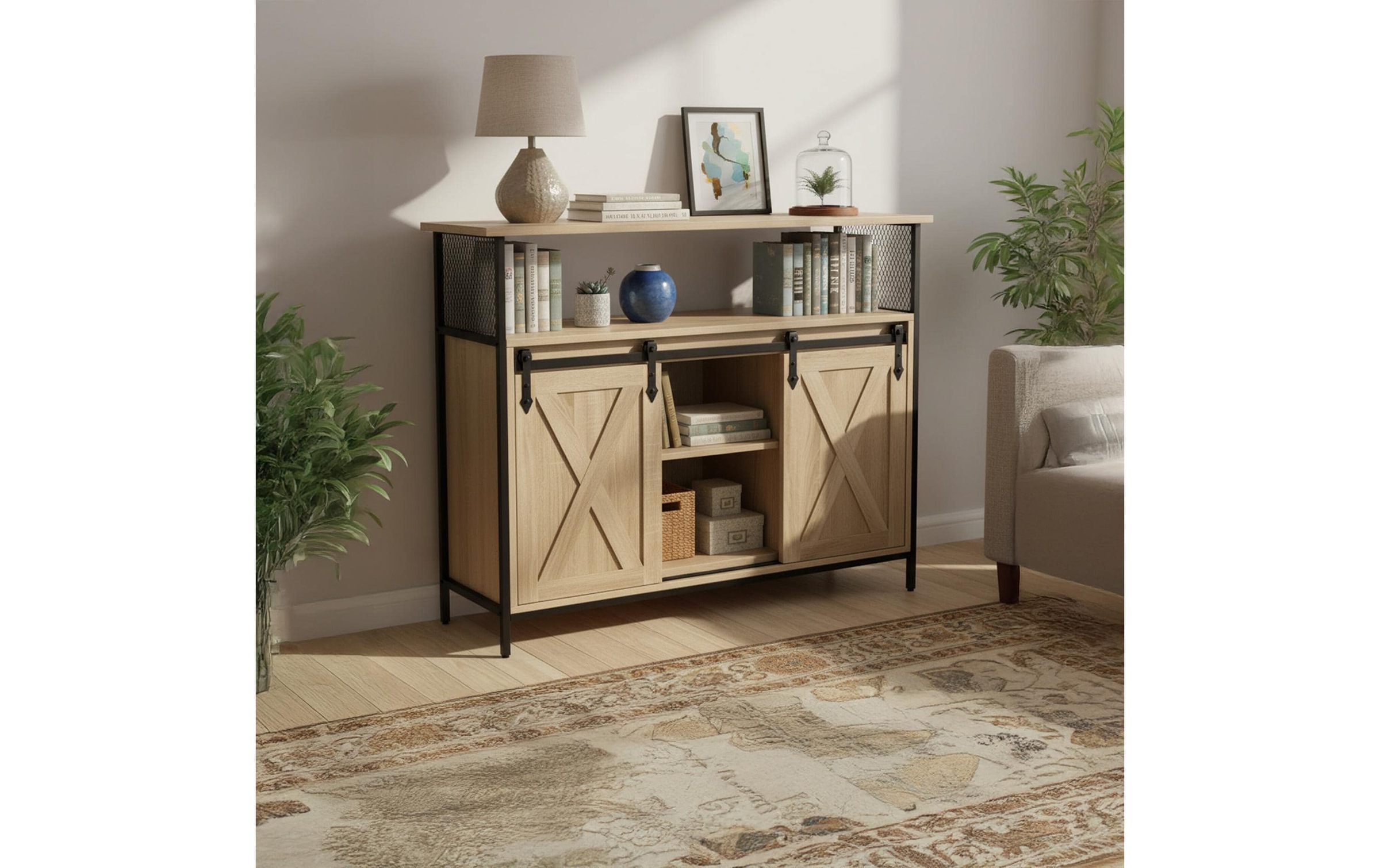 relaxdays Sideboard »80 x 100 x 33 cm«