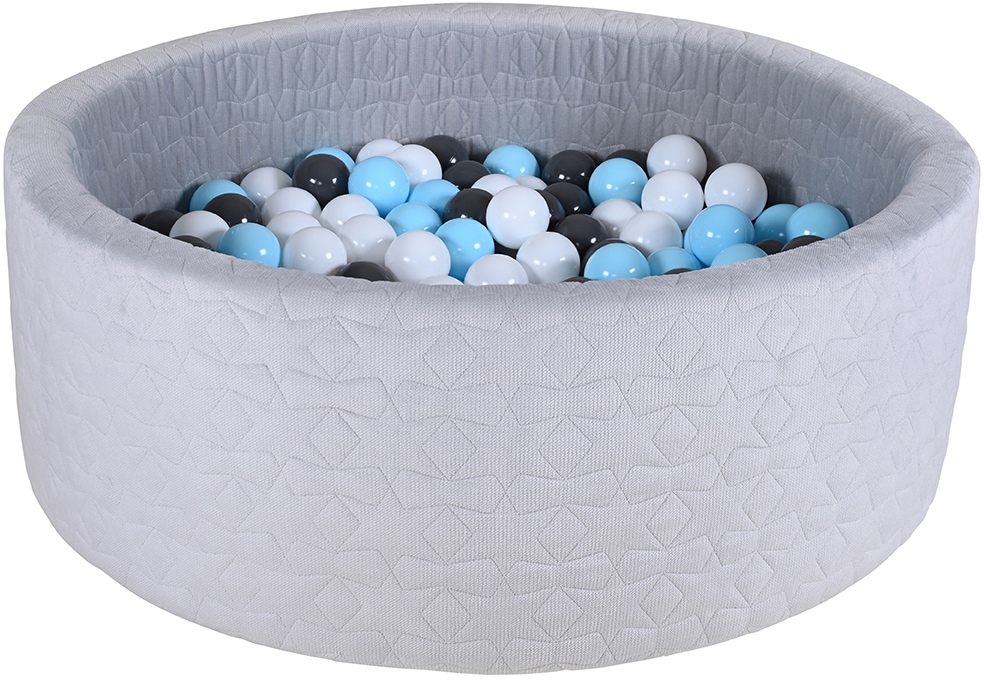 Image of Knorrtoys® Bällebad »Cosy, Geo Grey«, & 300 Bälle creme/Grey/lightBlue; Made in Europe bei Ackermann Versand Schweiz