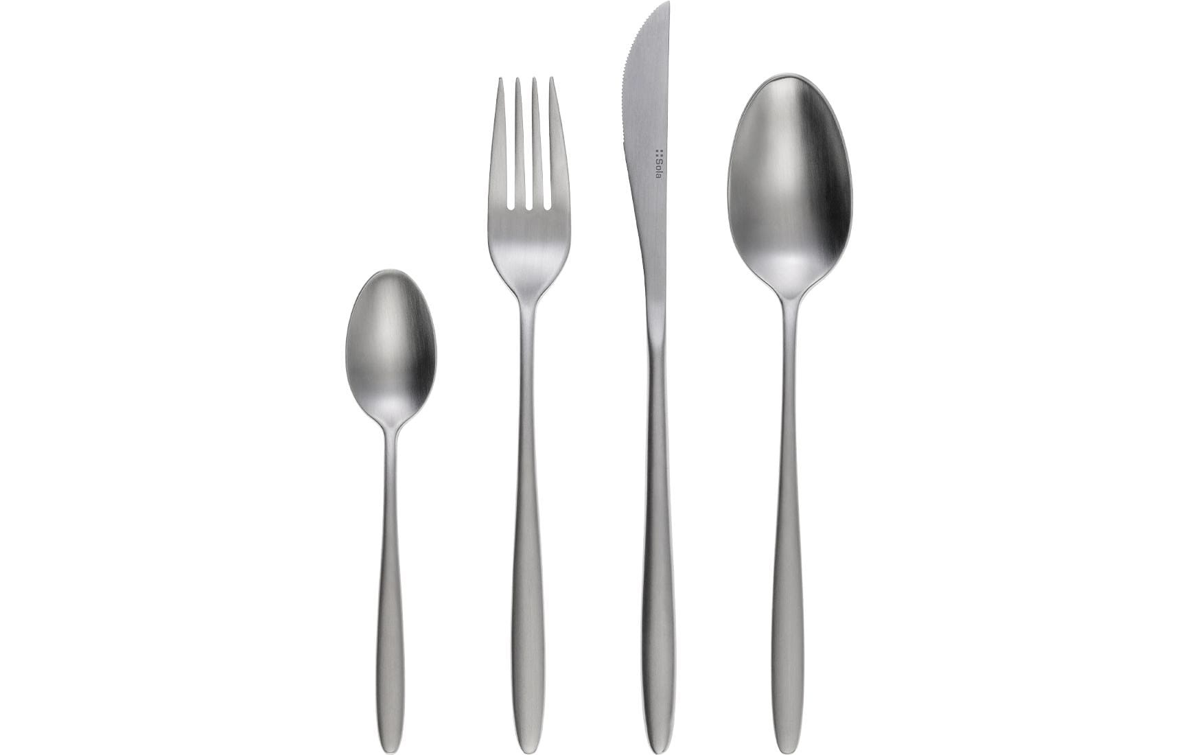 Image of Sola Besteck-Set "Aurora, Silber matt, 16-teilig" Spülmaschinenfest