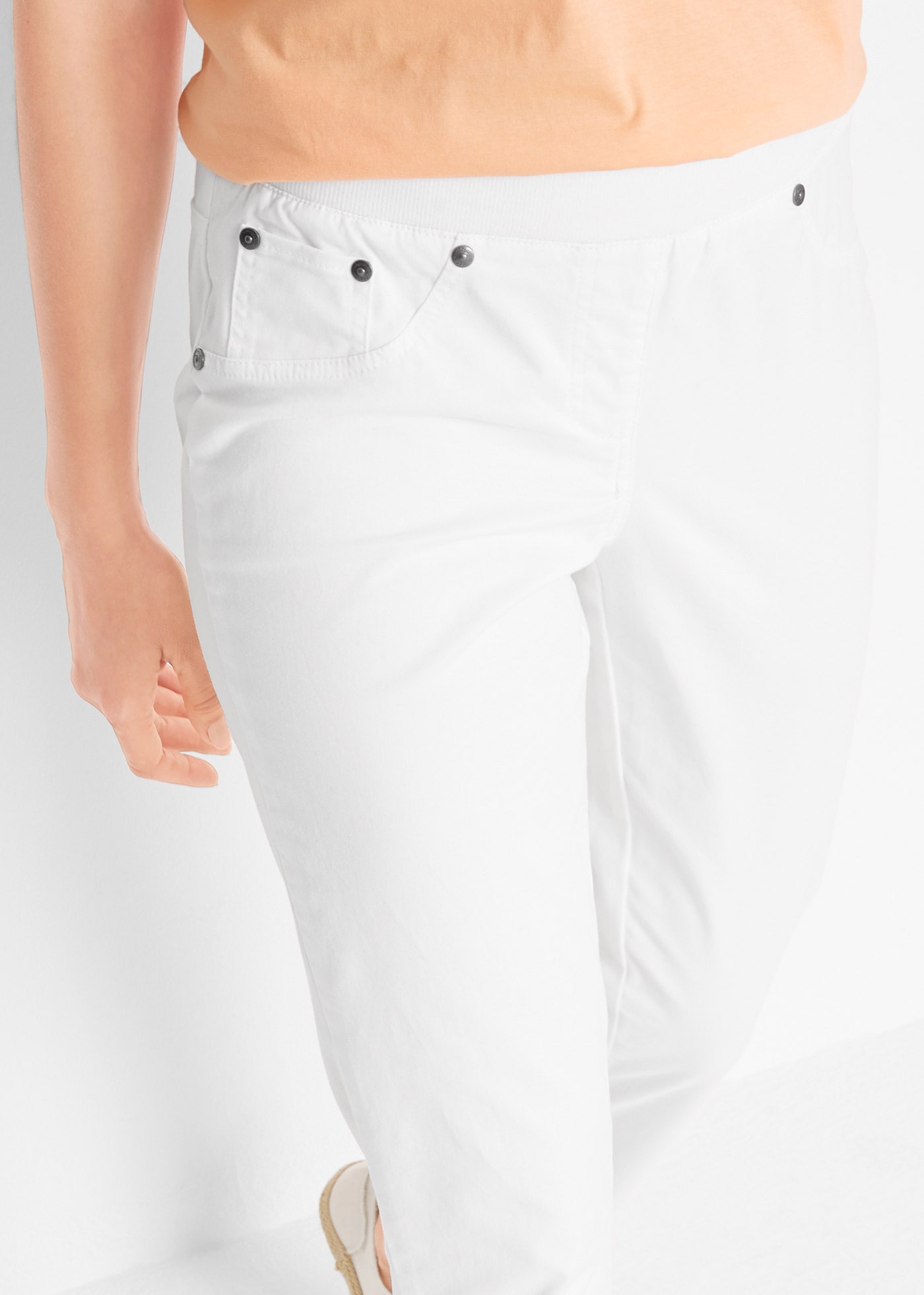 bonprix Pantalon à enfiler »Twill Treggings aus elastischem Baumwoll-Mix«  aus elastischem Baumwoll-Mix, Regular Fit, gerades Bein