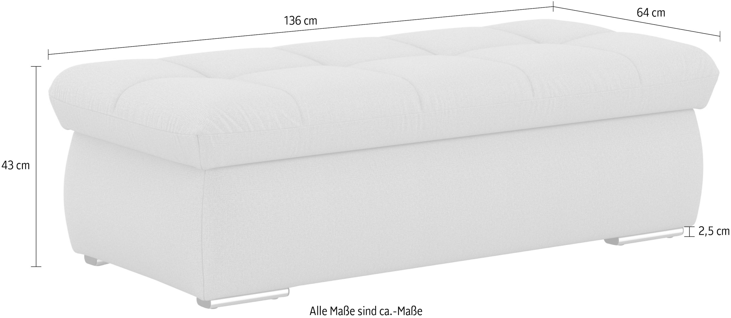 DOMO collection Polsterhocker »Moric« inklusive Stauraum