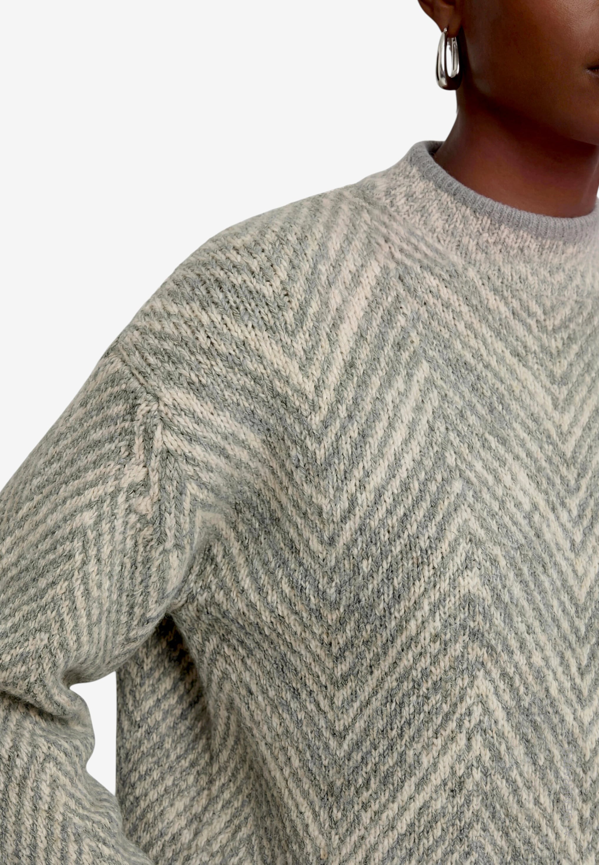 Zero Strickpullover Langarmpullover mit Muster