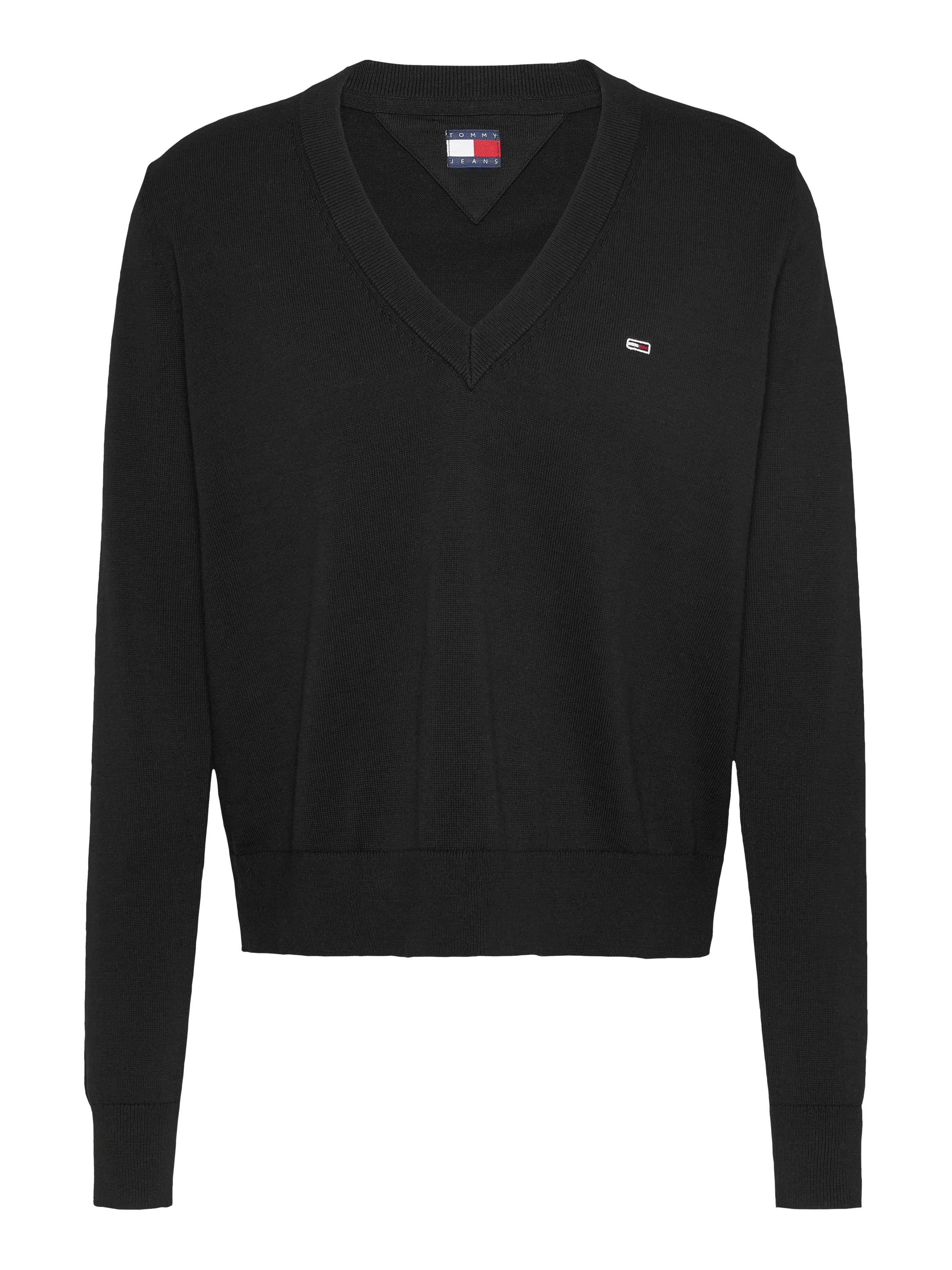 Tommy Jeans Curve V-Ausschnitt-Pullover »TJW ESSENTIAL VNECK SWEATER EXT«, in Grossen Grössen, V-Ausschnitt