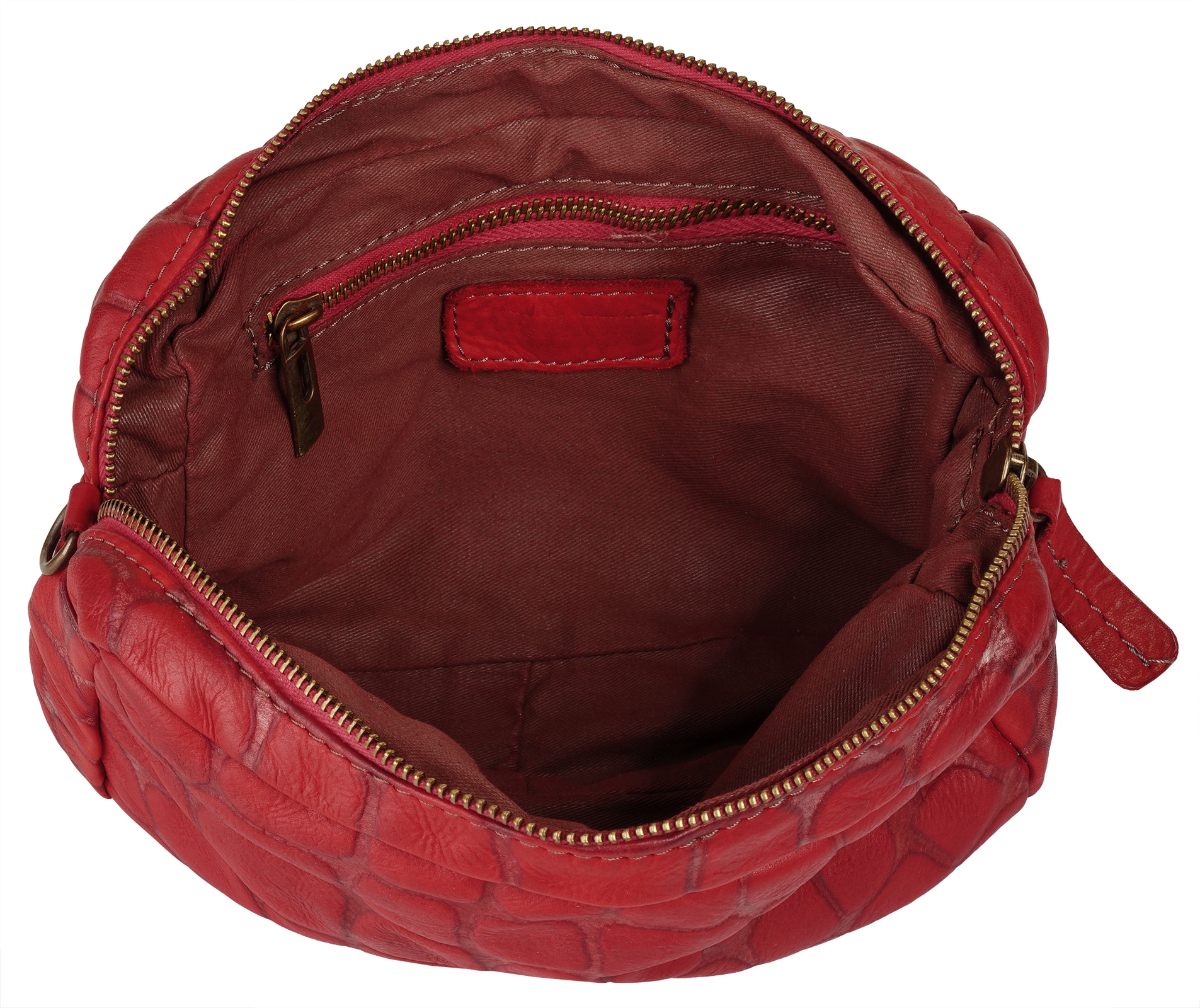 Samantha Look Umhängetasche echt Leder, Made in Italy