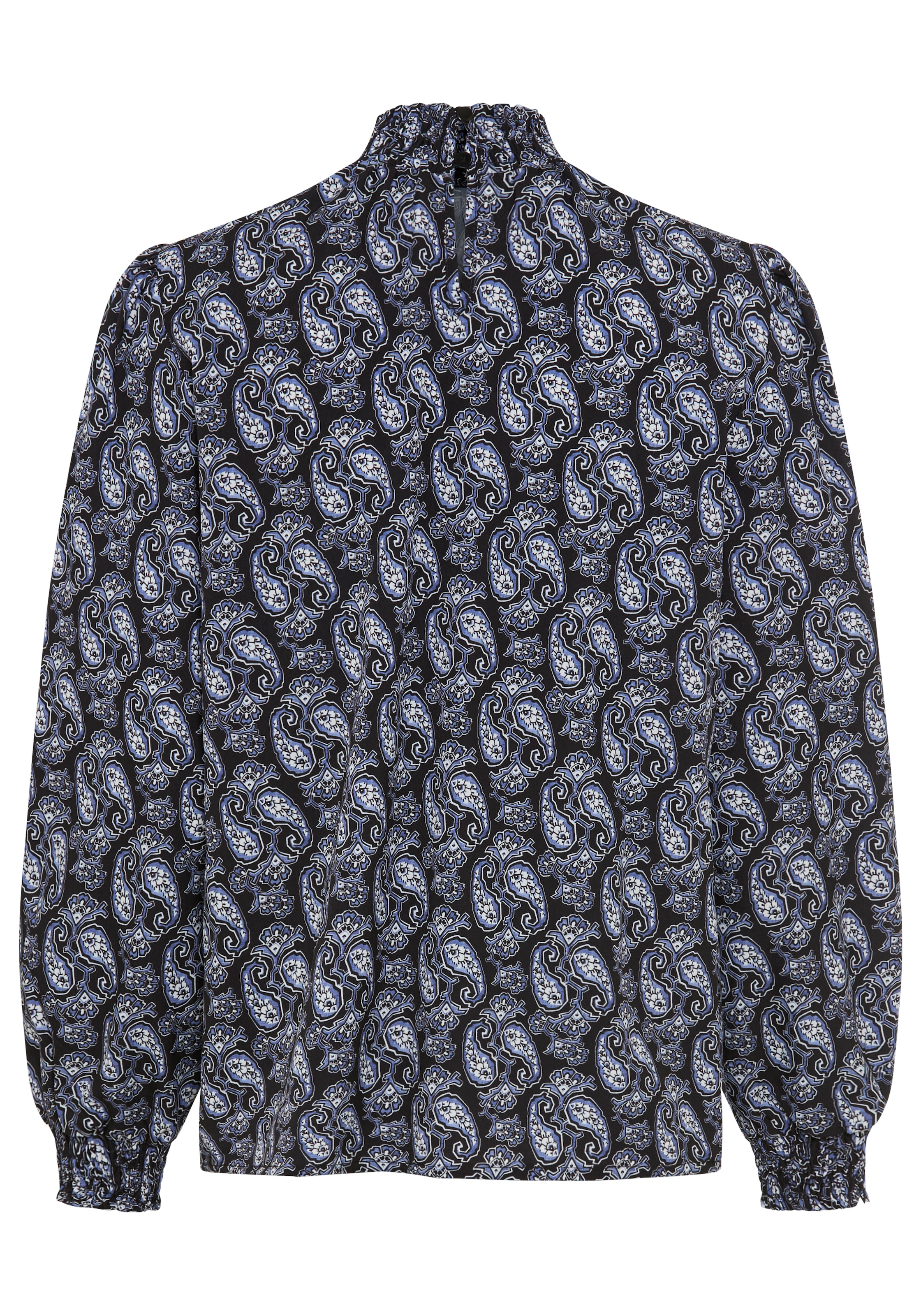 Laura Scott Blouse à pression coupe ample, avec bas de manches smocké