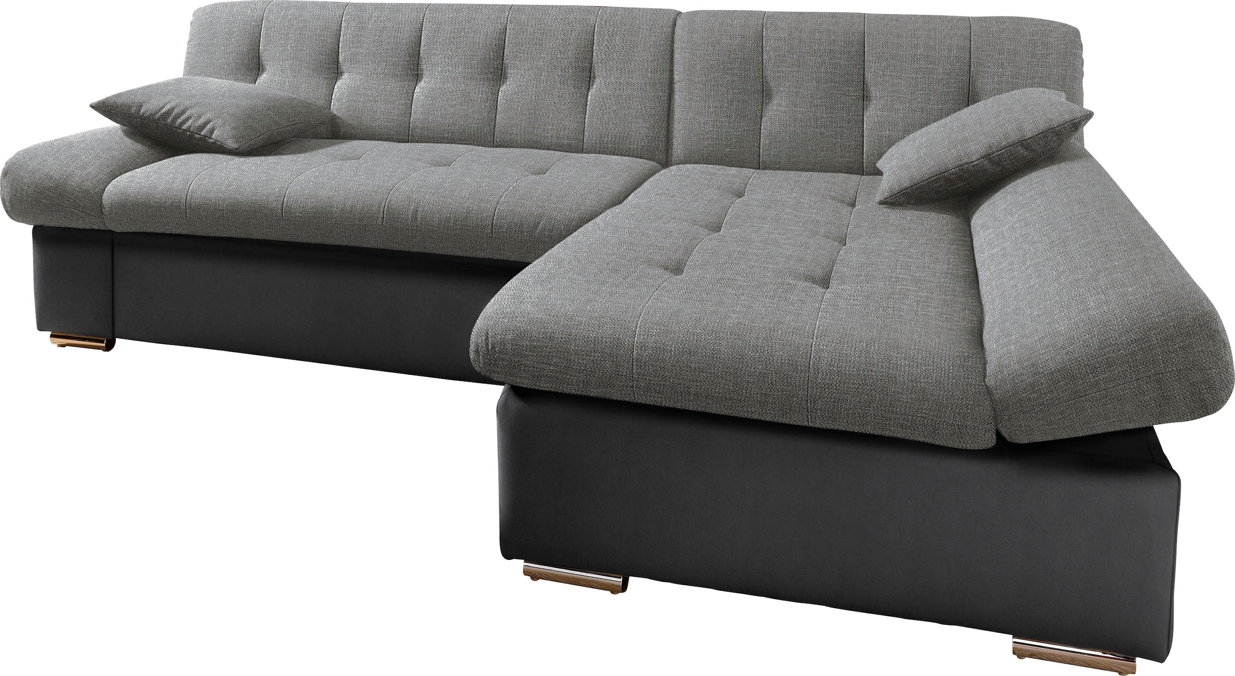 TRENDMANUFAKTUR Ecksofa »Reggae, modern und bequem, aktueller Materialmix, L-Form«, inkl. verstellbare Armlehne, wahlweise mit Bettfunktion