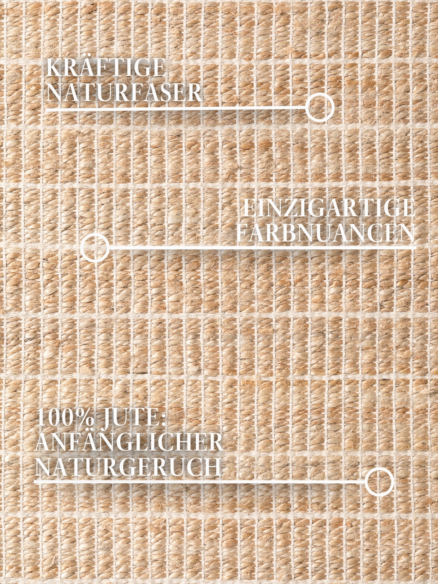 Villeroy & Boch Teppich »Birka« rechteckig 6 mm Höhe Jute, Natur, Wohnzimmer, Esszimmer, Schlafzimmer, Flur, Modern, Boho