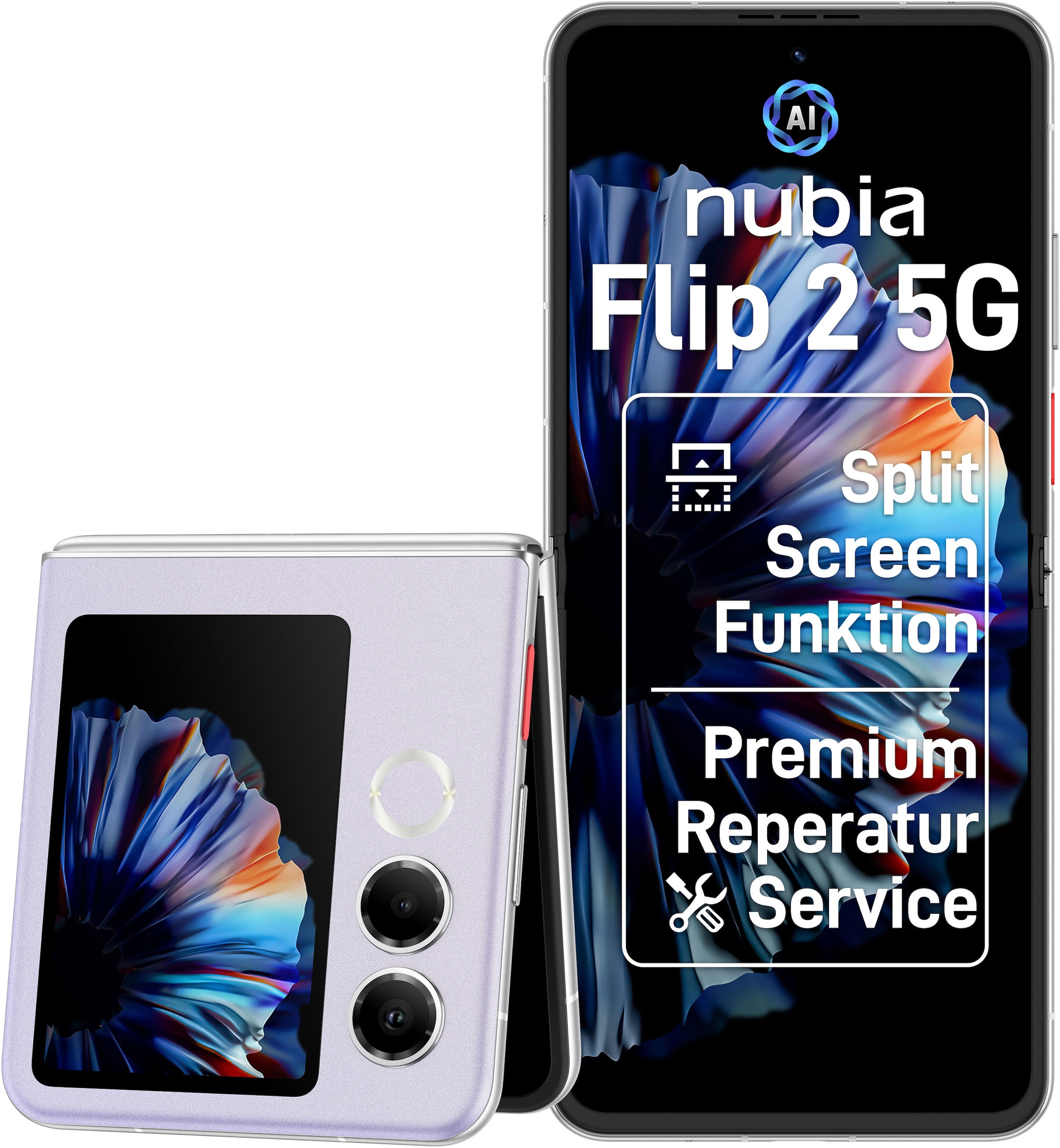 Nubia Smartphone »Flip 2« lilas violet