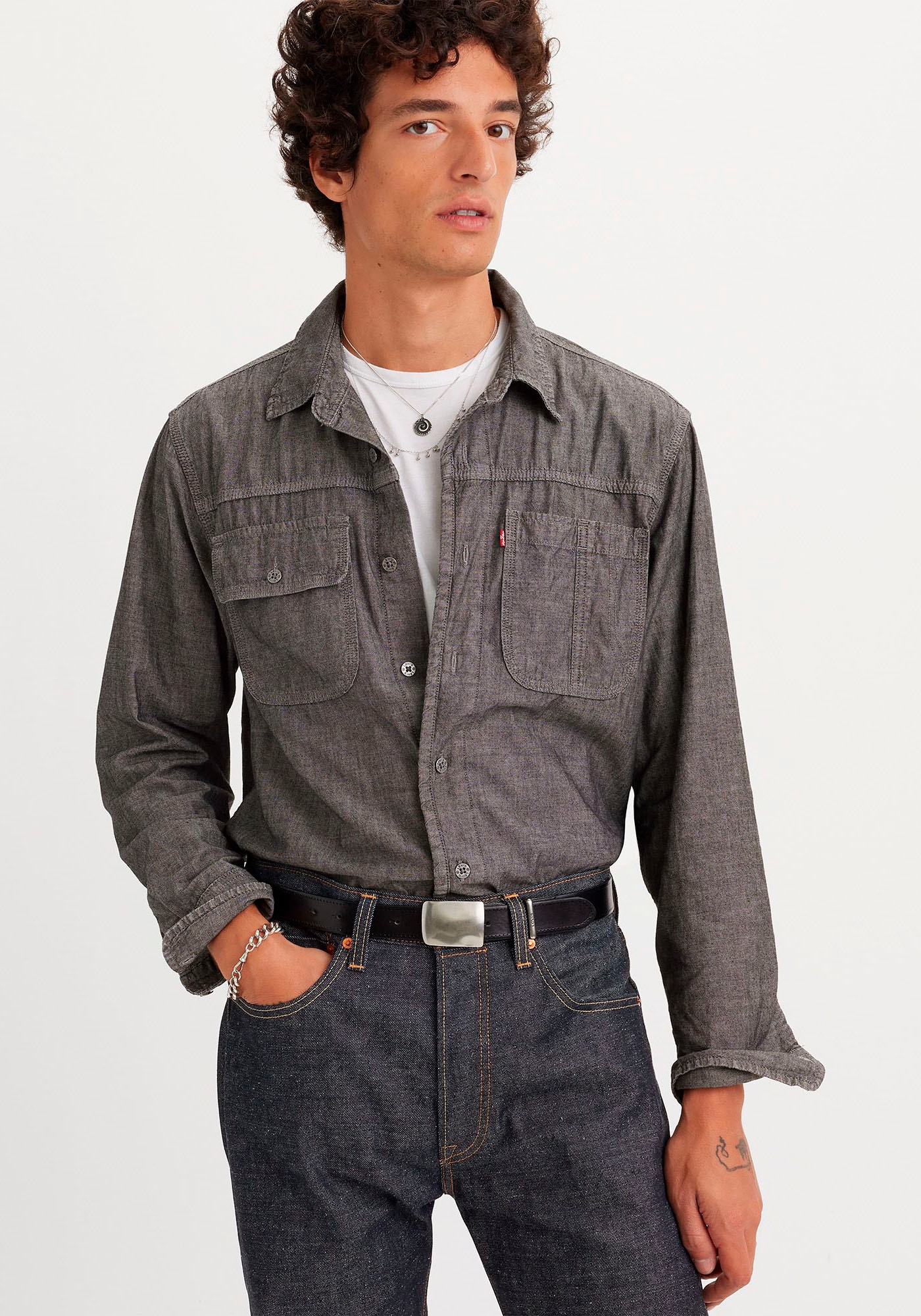 Levi's® Langarmhemd, LS AUBURN WORKER BLUES
