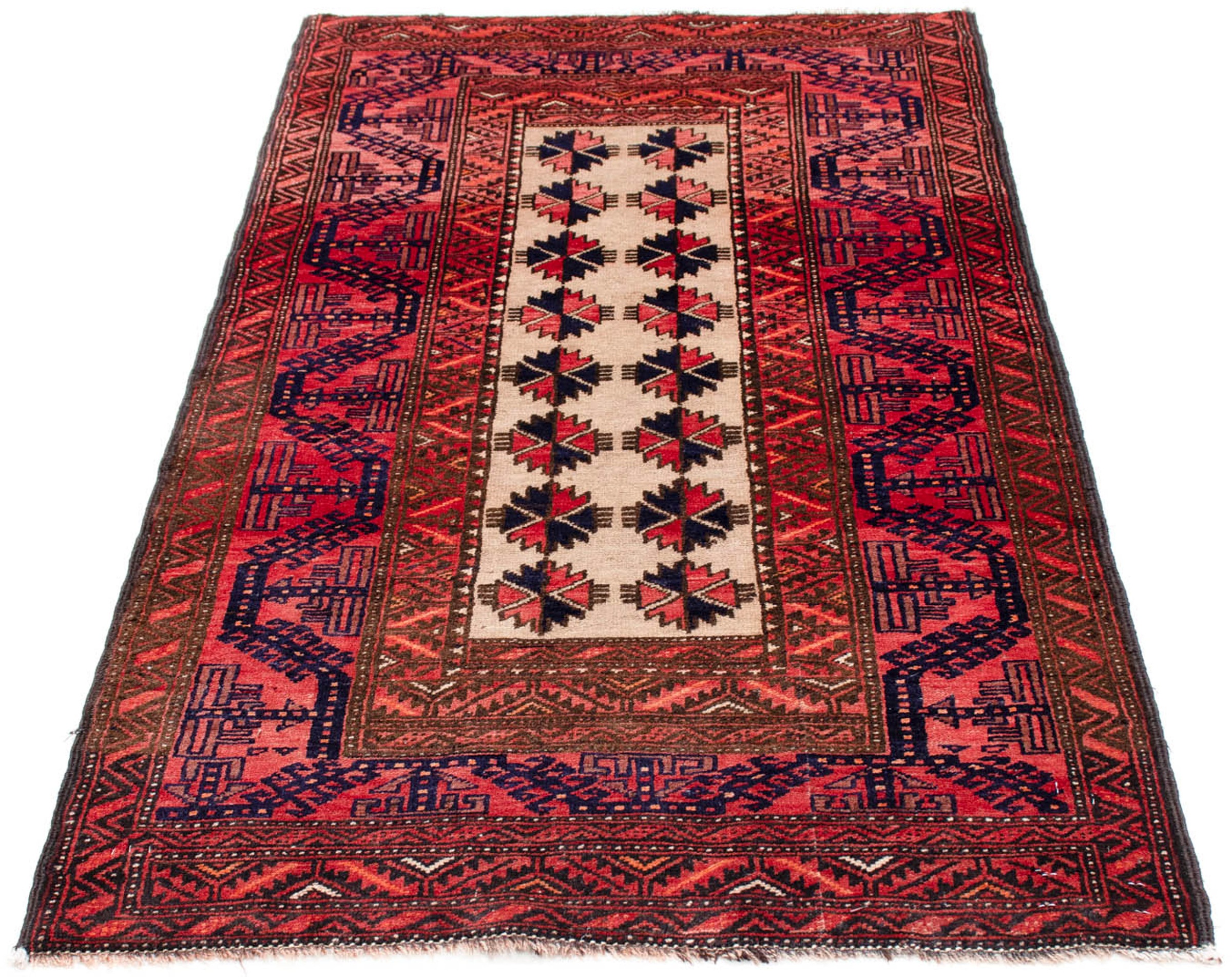 Image of morgenland Orientteppich »Belutsch - 158 x 82 cm - hellrot«, rechteckig, 8 mm Höhe, Wohnzimmer, Handgeknüpft, Einzelstück mit Zertifikat bei Ackermann Versand Schweiz