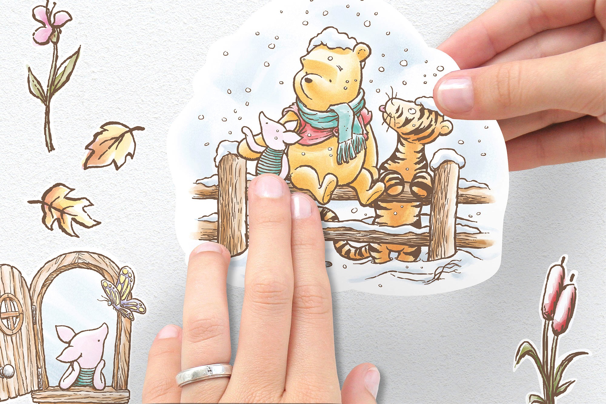 Komar Wandtattoo »Winnie the Pooh Adventures - Grösse 50 x 70 cm«, (61 St.), selbstklebend, Wandsticker, Kinderzimmer
