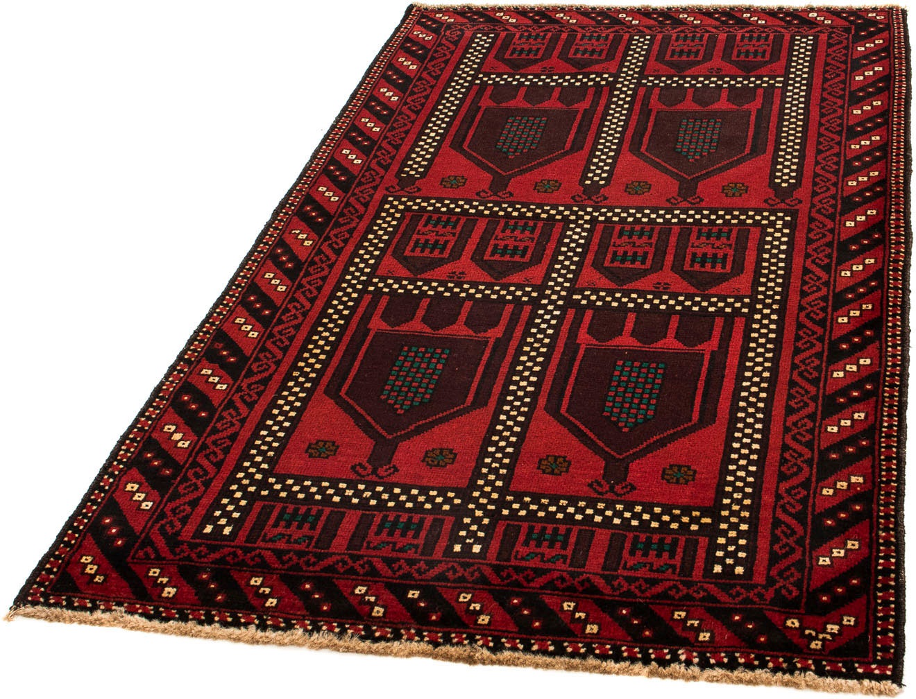 Image of morgenland Orientteppich »Belutsch - 148 x 90 cm - dunkelrot«, rechteckig, 8 mm Höhe, Wohnzimmer, Handgeknüpft, Einzelstück mit Zertifikat bei Ackermann Versand Schweiz