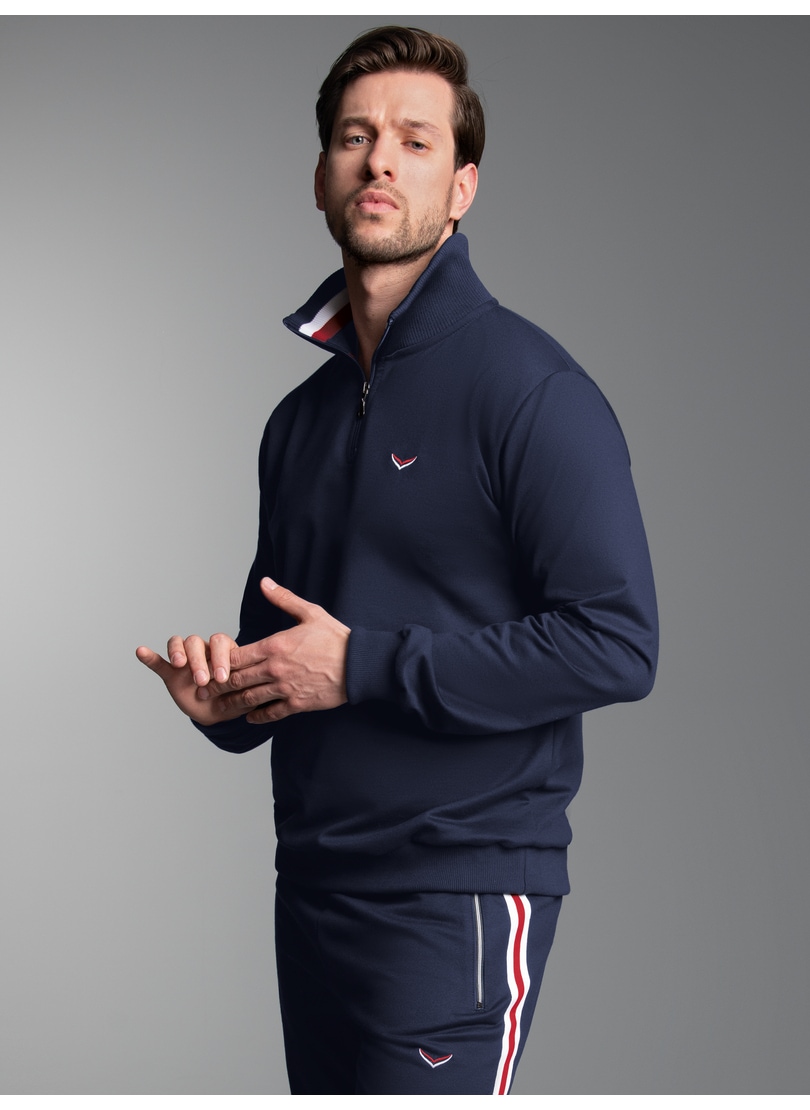 Image of Trigema Sweatshirt "TRIGEMA Troyer mit kontrastfarbigen Elementen"