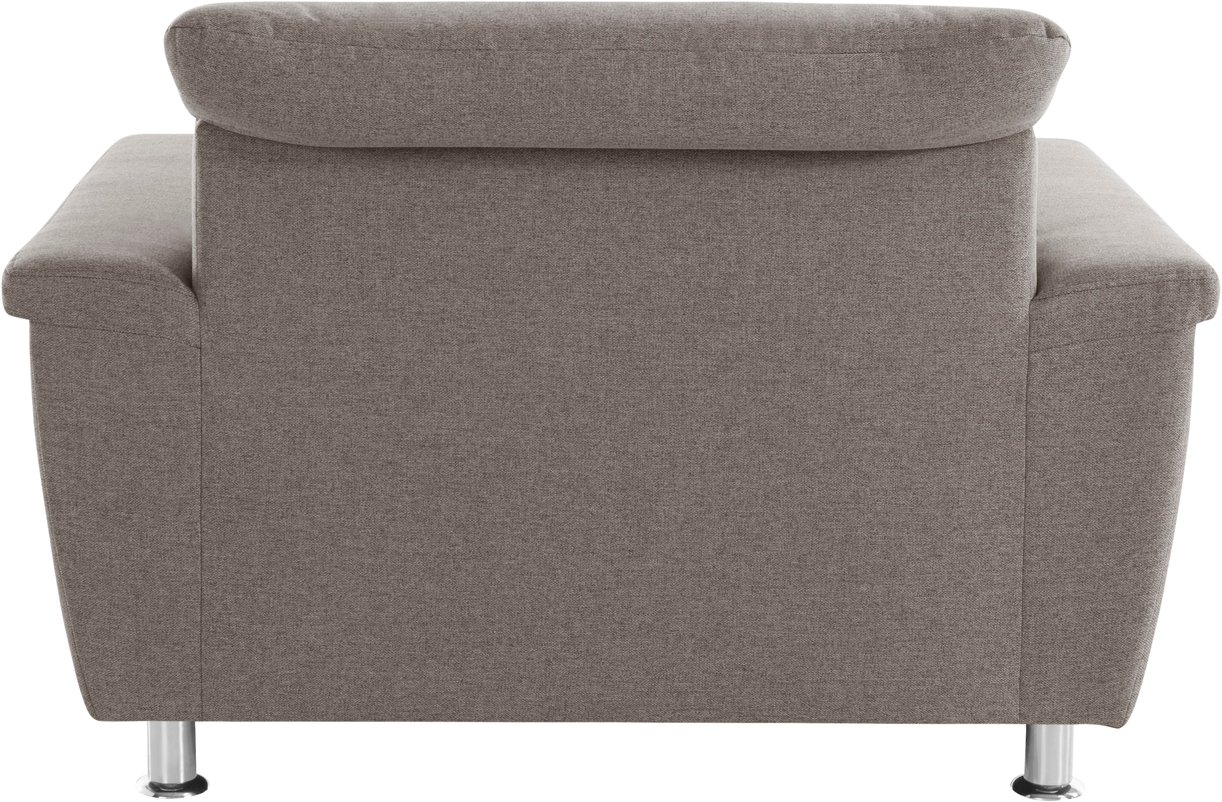 DOMO collection Sessel »Franzi, zeitlos und elegant, moderne Sitzheftung«, wahlweise mit Kopfteilverstellung