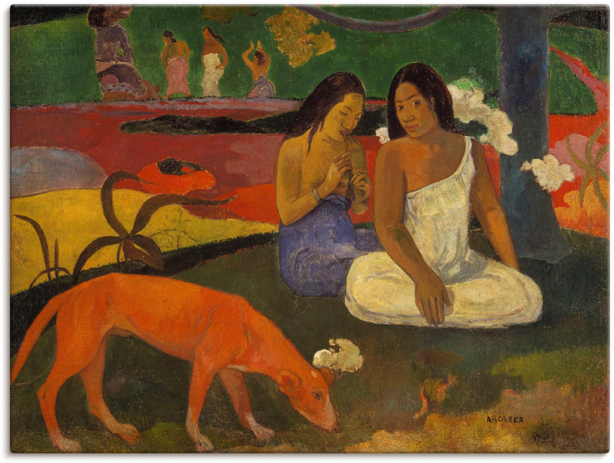 Image of Artland Wandbild »Arearea (Der rote Hund). 1892«, Gruppen & Familien, (1 St.), in vielen Grössen & Produktarten -Leinwandbild, Poster, Wandaufkleber / Wandtattoo auch für Badezimmer geeignet bei Ackermann Versand Schweiz