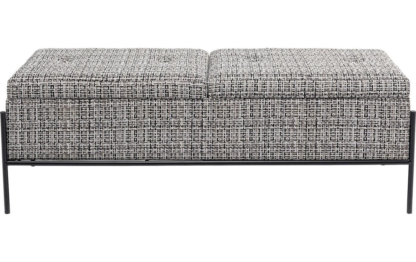 Image of Kare Design Sitztruhe "Buttons Storage B&W Gross, 120 cm"