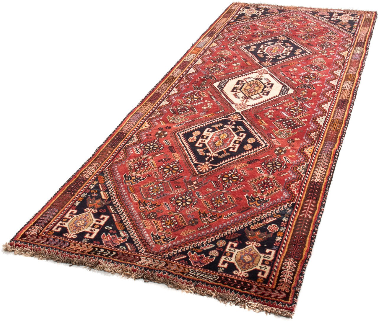 Image of morgenland Orientteppich »Perser - Nomadic - 266 x 97 cm - rot«, rechteckig, 10 mm Höhe, Wohnzimmer, Handgeknüpft, Einzelstück mit Zertifikat bei Ackermann Versand Schweiz