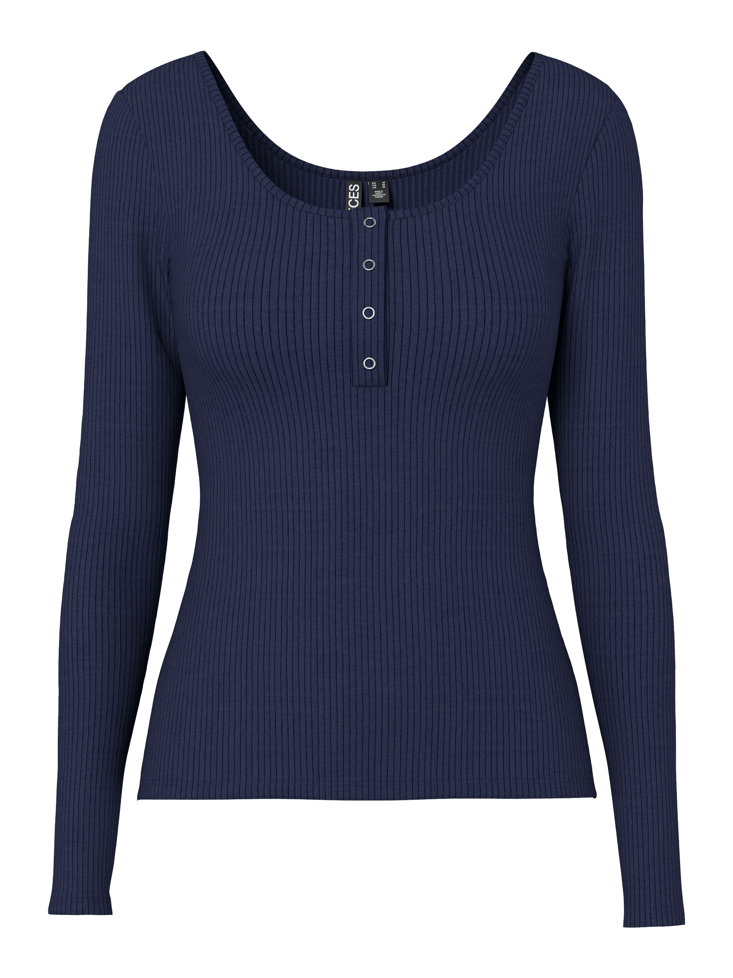 pieces T-shirt à manches longues »PCKITTE LS TOP NOOS BC« Baumwollmischung, slim fit