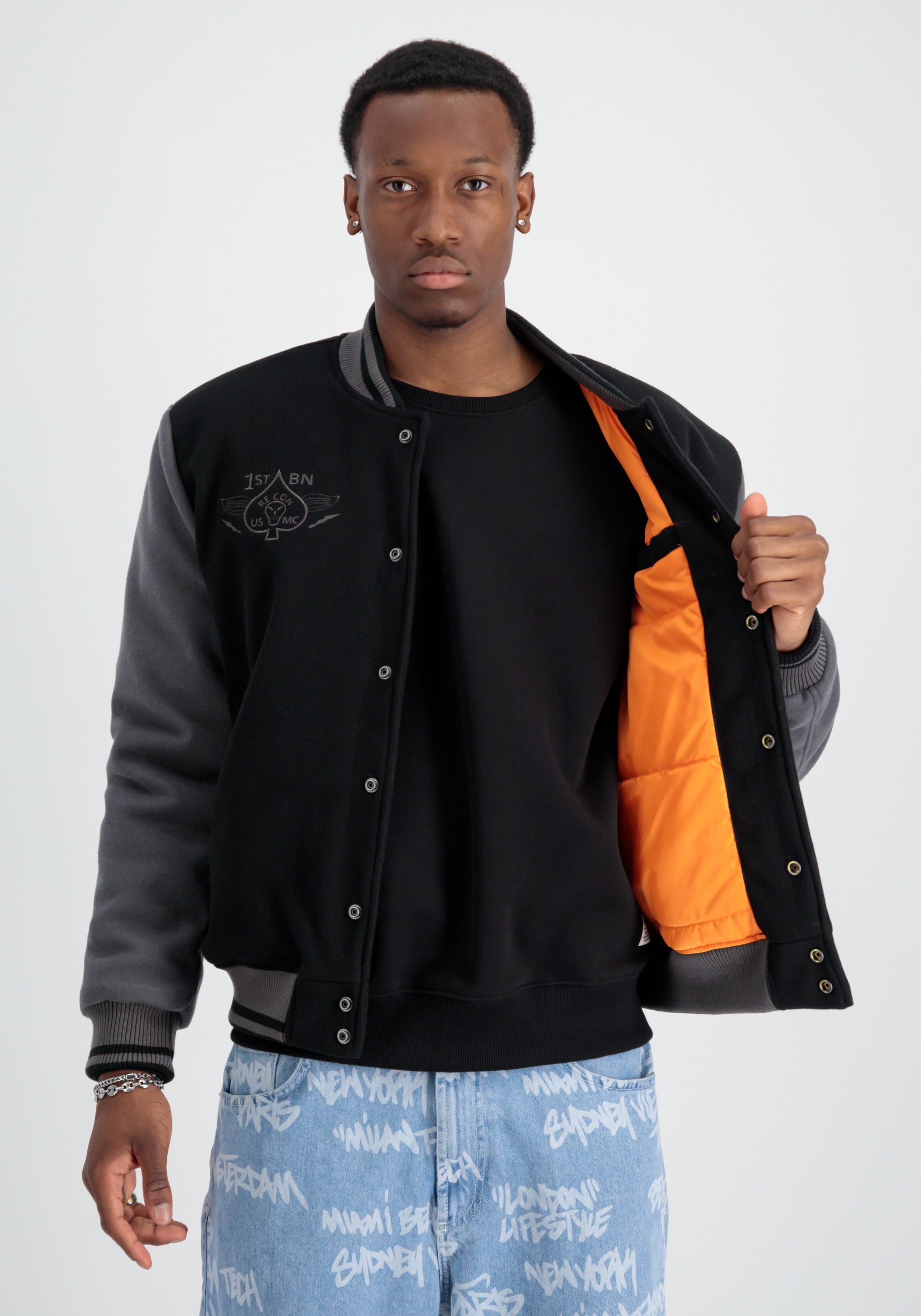 Alpha Industries Bomberjacke »Alpha Industries Men - Bomber Jackets Varsity Air Force Jacket«