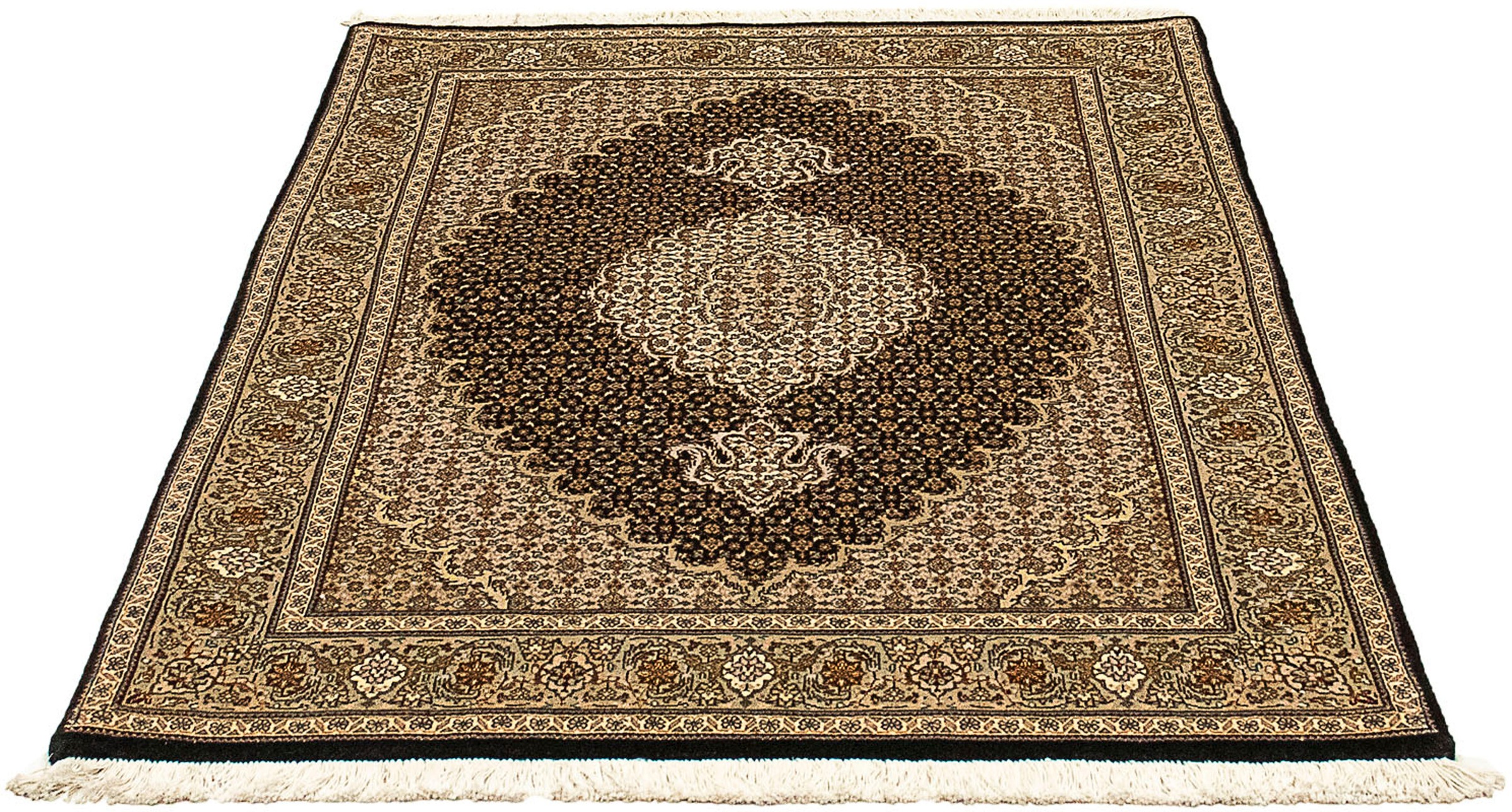 Image of morgenland Orientteppich »Perser - Täbriz - Royal - 148 x 100 cm - dunkelblau«, rechteckig, 7 mm Höhe, Wohnzimmer, Handgeknüpft, Einzelstück mit Zertifikat bei Ackermann Versand Schweiz